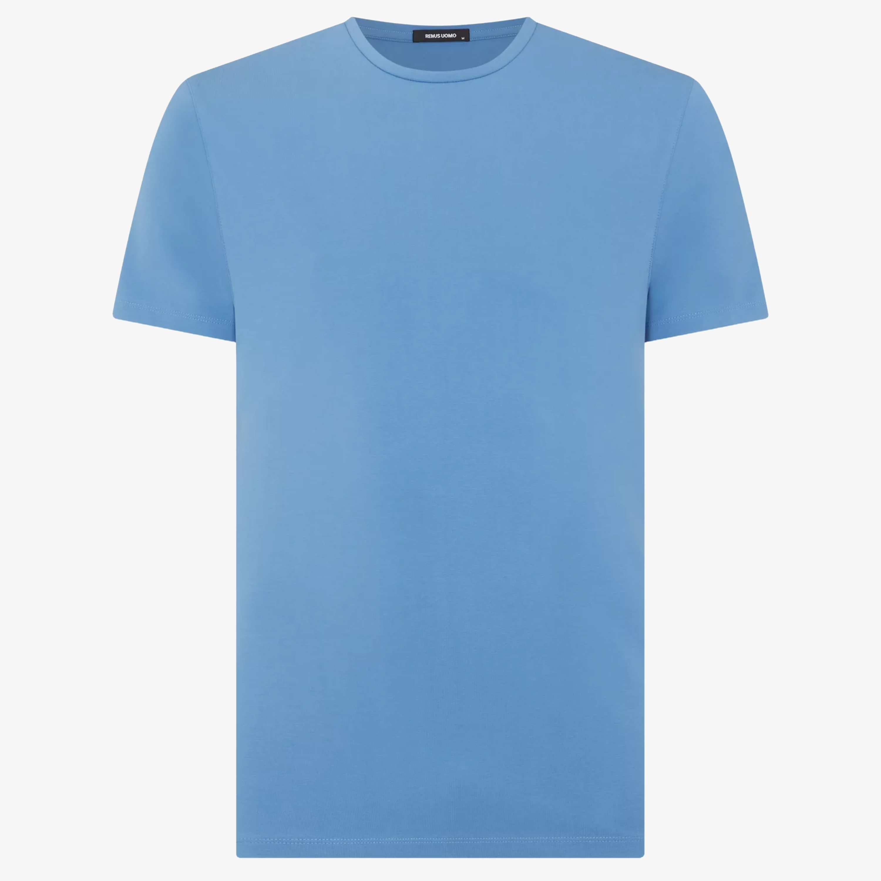 Remus Tapered Fit Cotton-Stretch T-Shirt - Mid Blue