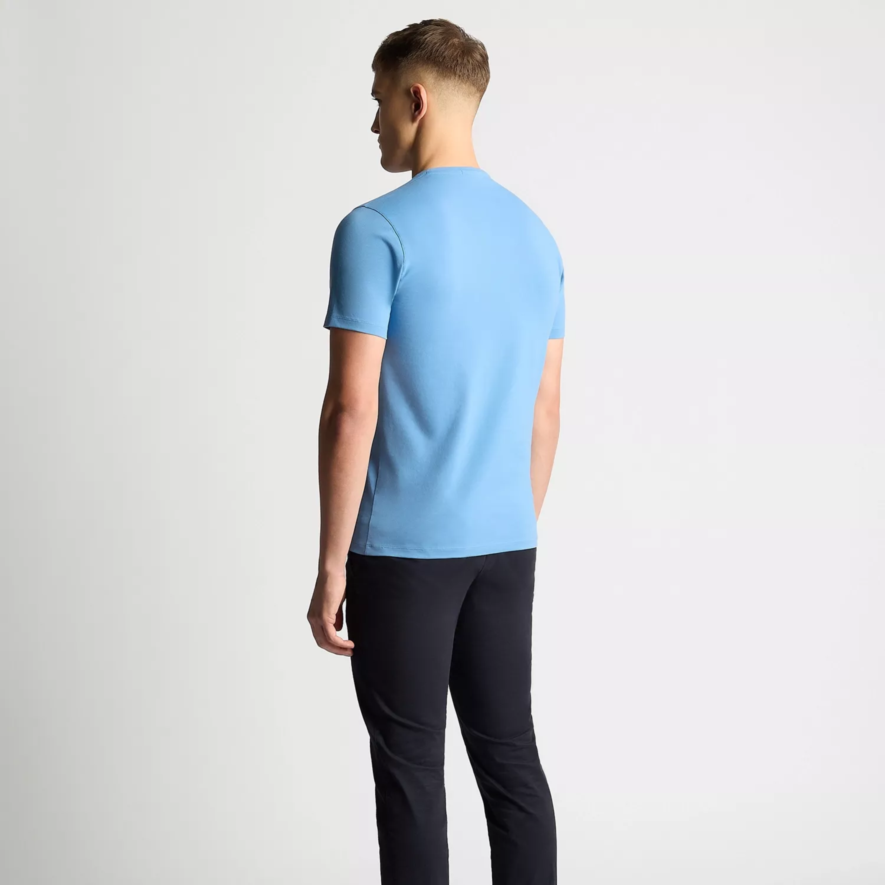 Remus Tapered Fit Cotton-Stretch T-Shirt - Mid Blue