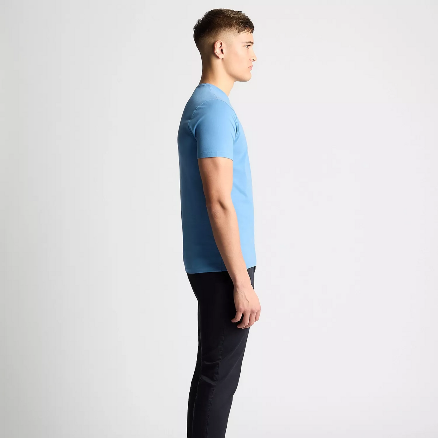 Remus Tapered Fit Cotton-Stretch T-Shirt - Sky Blue
