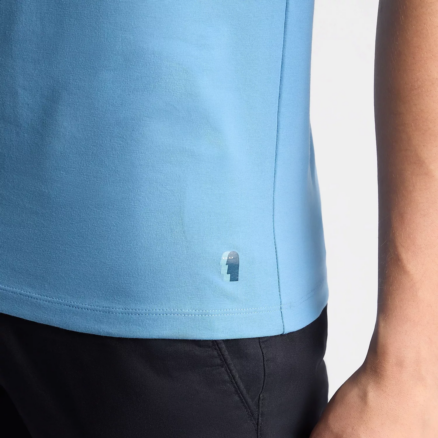 Remus Tapered Fit Cotton-Stretch T-Shirt - Sky Blue