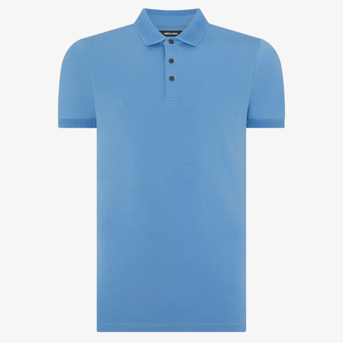 Remus Tapered Fit Cotton-Stretch Polo Shirt - Sky Blue