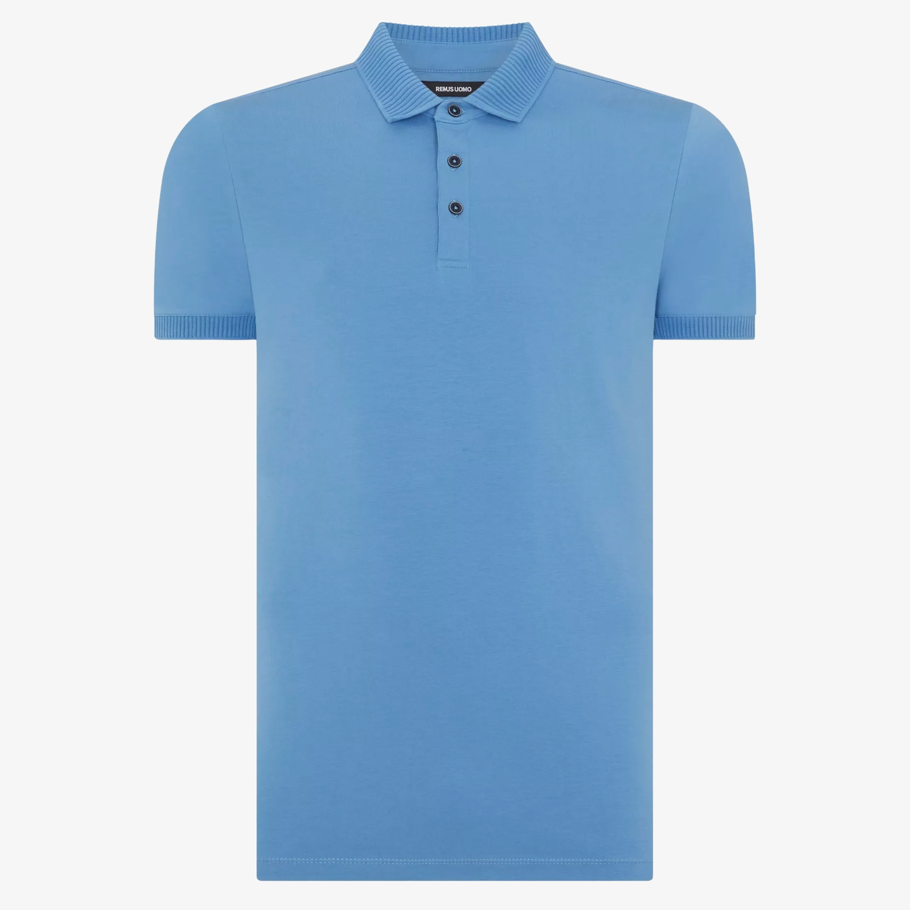 Remus Tapered Fit Cotton-Stretch Polo Shirt - Sky Blue