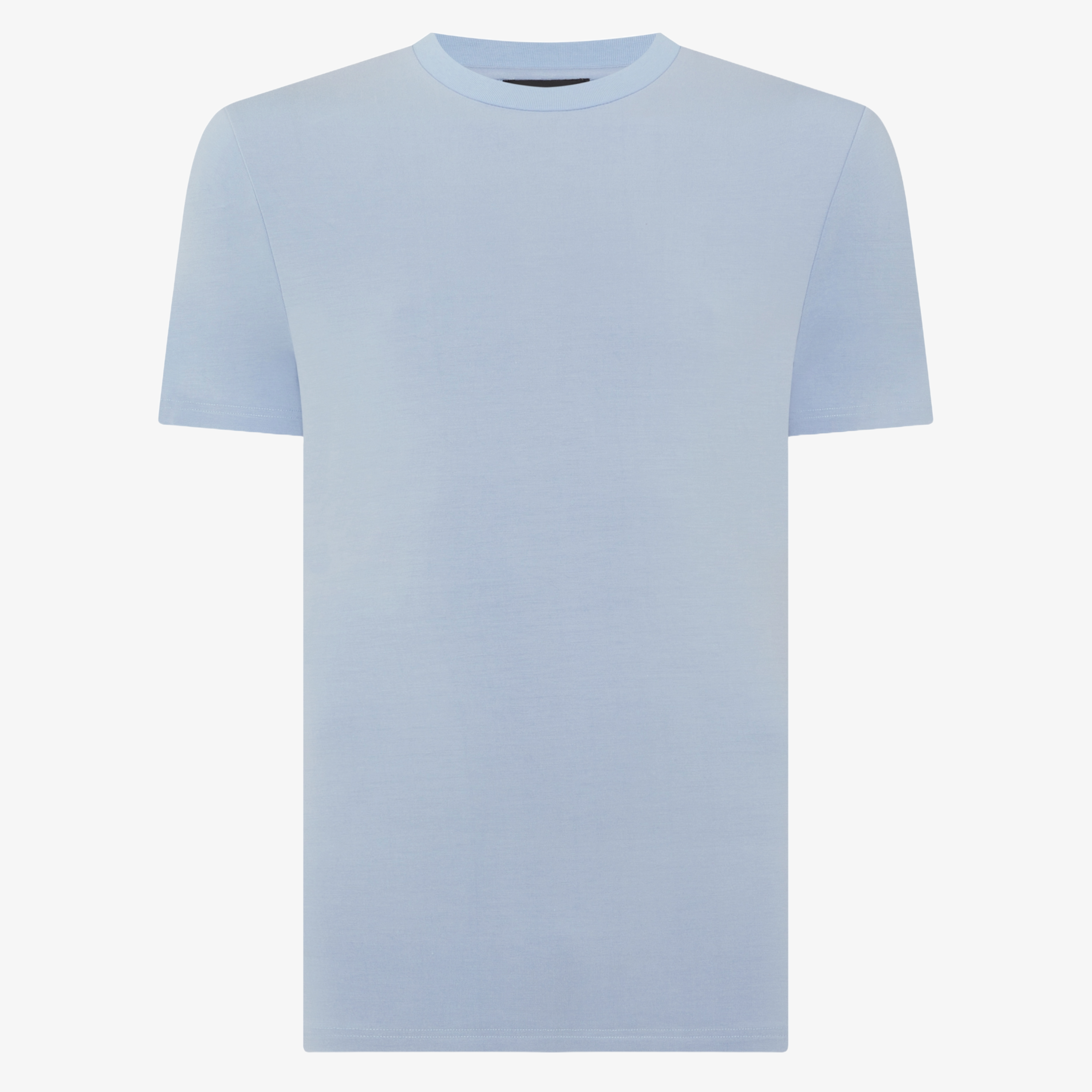 Remus Relaxed Fit Crew Neck Tencel T-Shirt - Light Blue