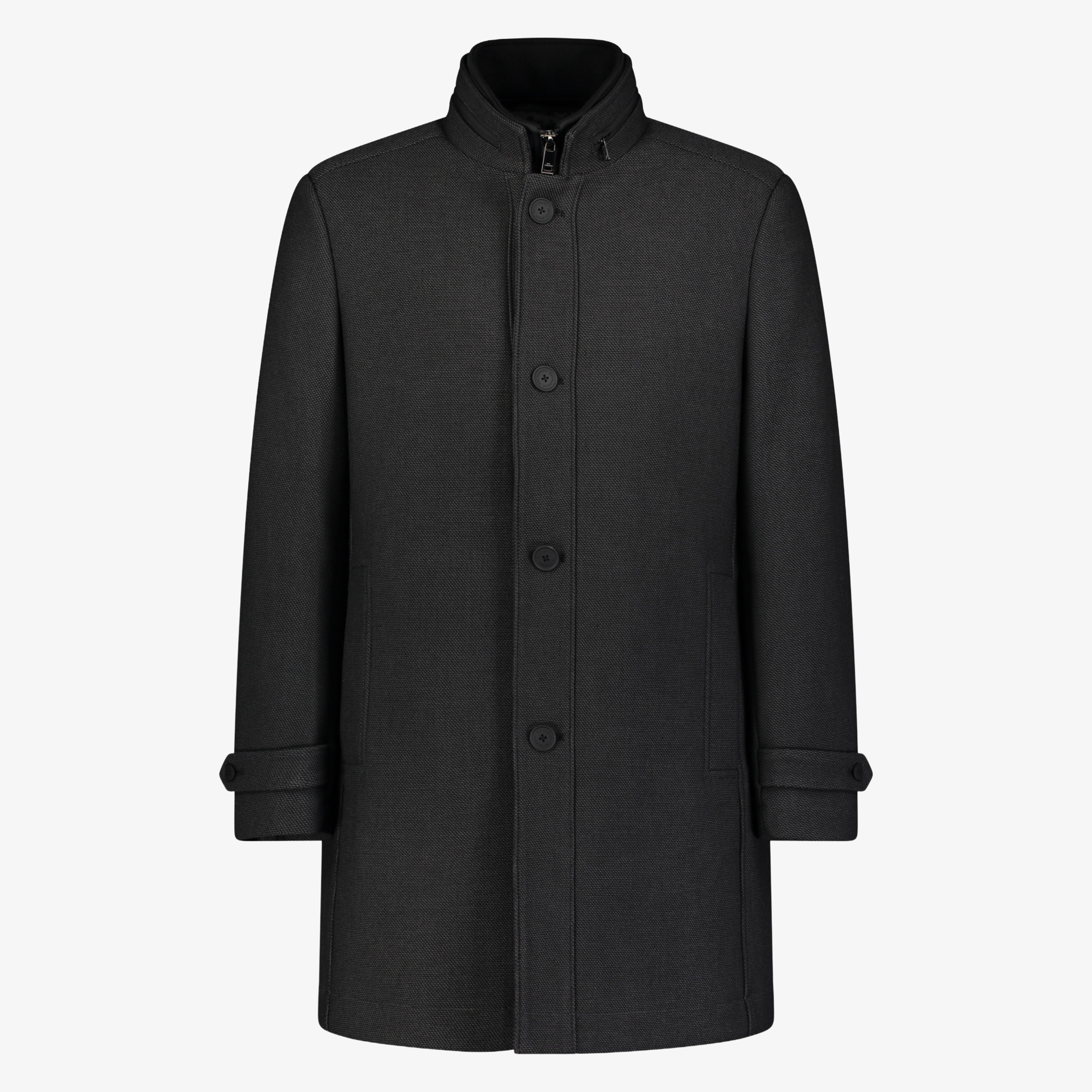 Roy Robson Quilted Overcoat Coat - Medium Grey