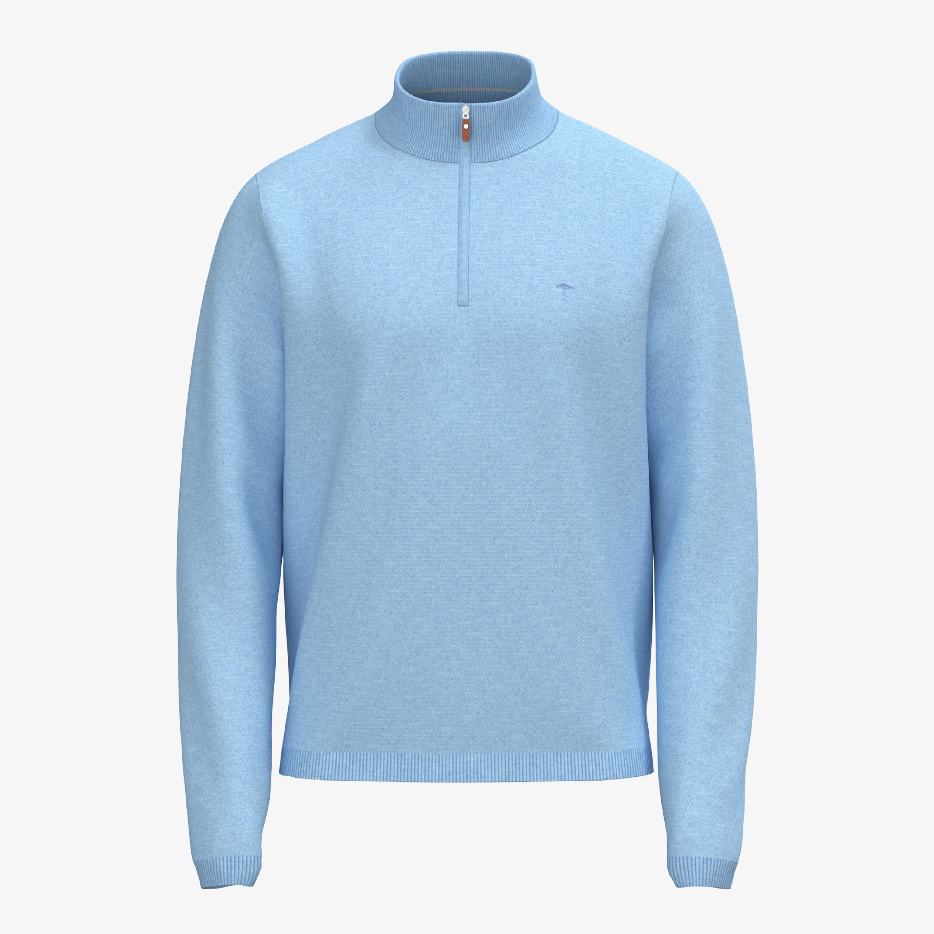 Fynch-Hatton Air Cotton Half Zip Jumper - New Breeze