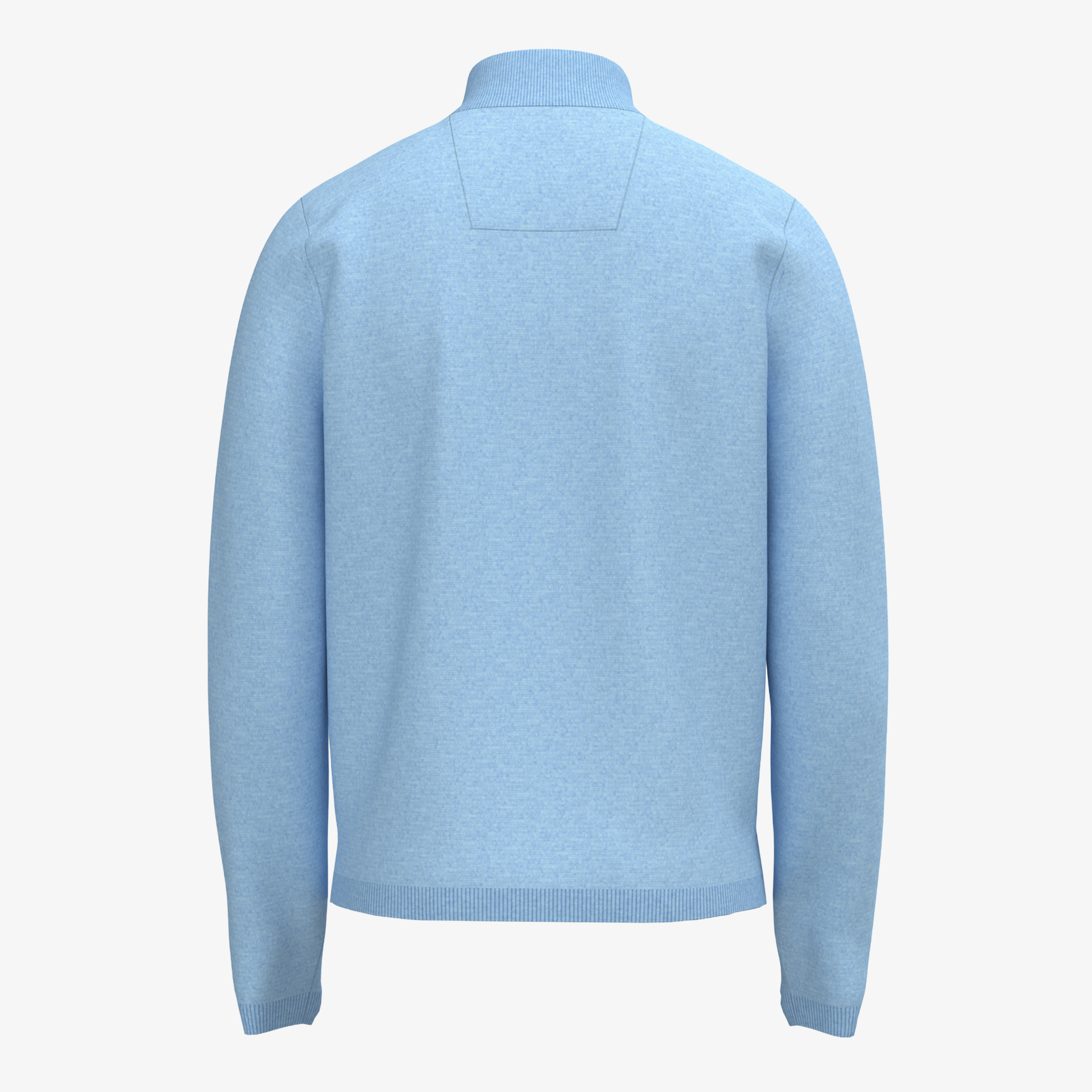 Fynch-Hatton Air Cotton Half Zip Jumper - New Breeze