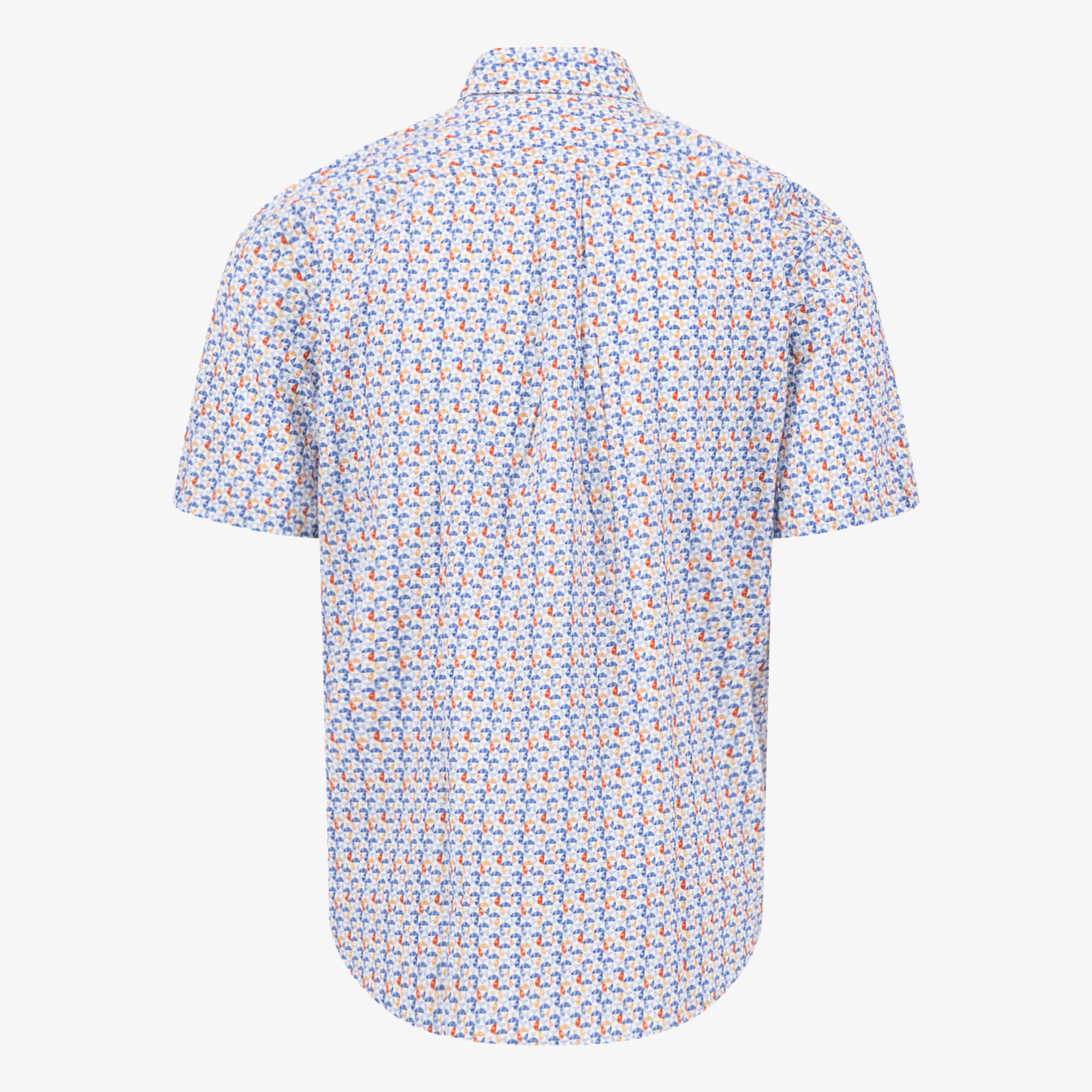 Fynch-Hatton Short Sleeve Retro Print Shirt - Spicy Red