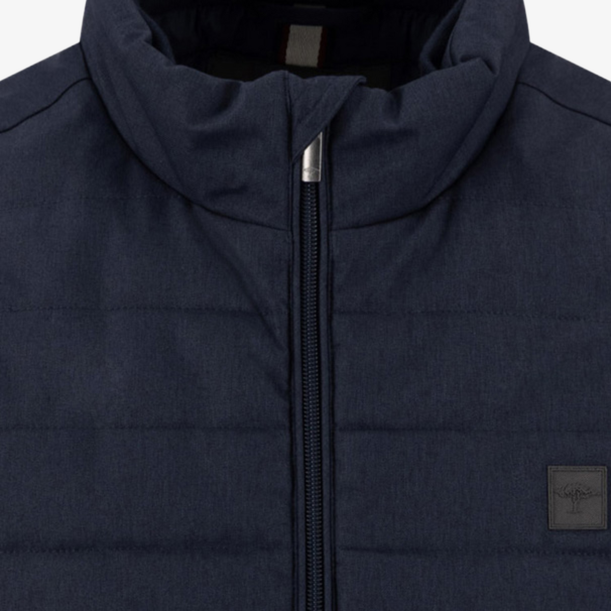Fynch-Hatton Melange Quilted Gilet - Dark Navy