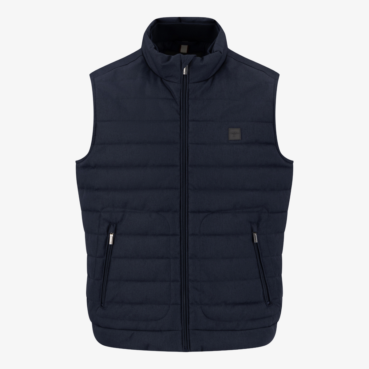 Fynch-Hatton Melange Quilted Gilet - Dark Navy