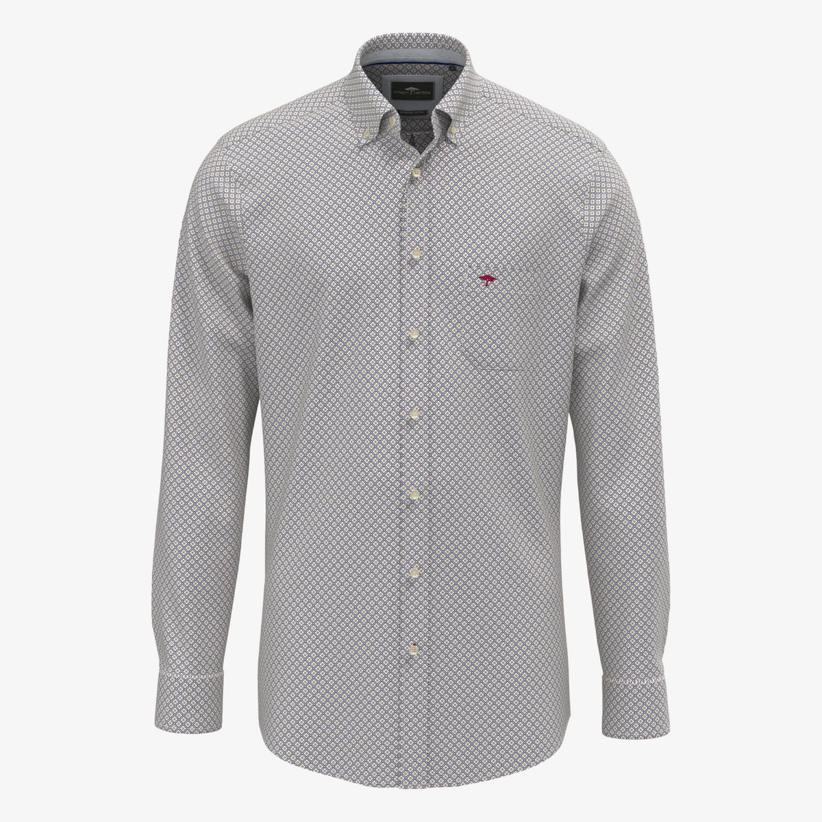 Fynch-Hatton Geometric Print Shirt - Blue