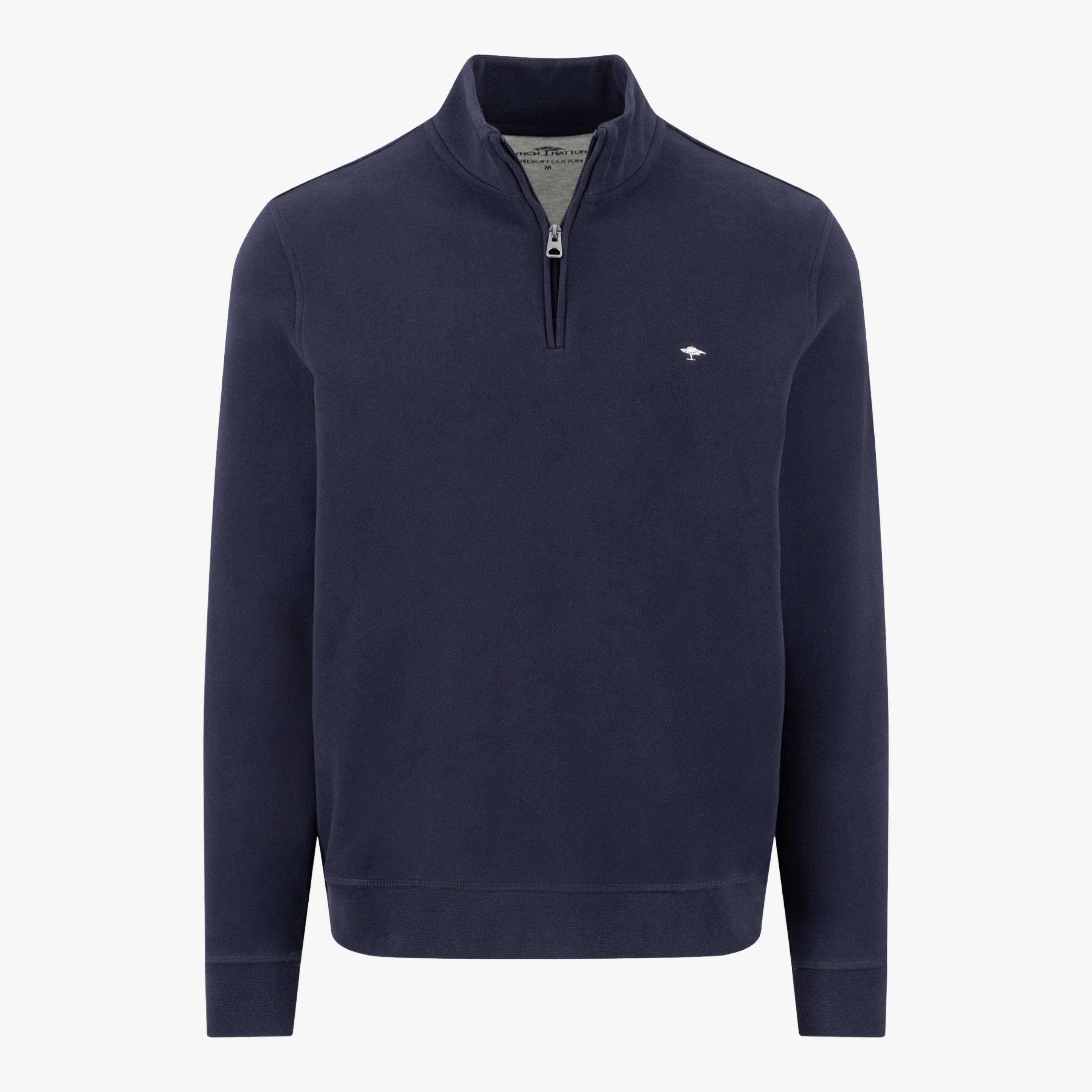 Fynch-Hatton Half Zip Sweat Jumper - Navy