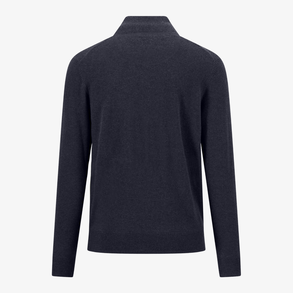 Fynch-Hatton Half Zip Merino-Cashmere Jumper - Navy