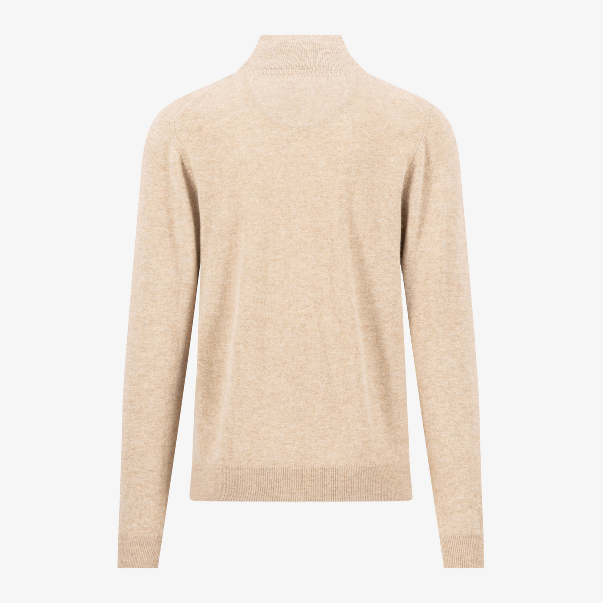 Fynch-Hatton Half Zip Merino-Cashmere Jumper - Taupe
