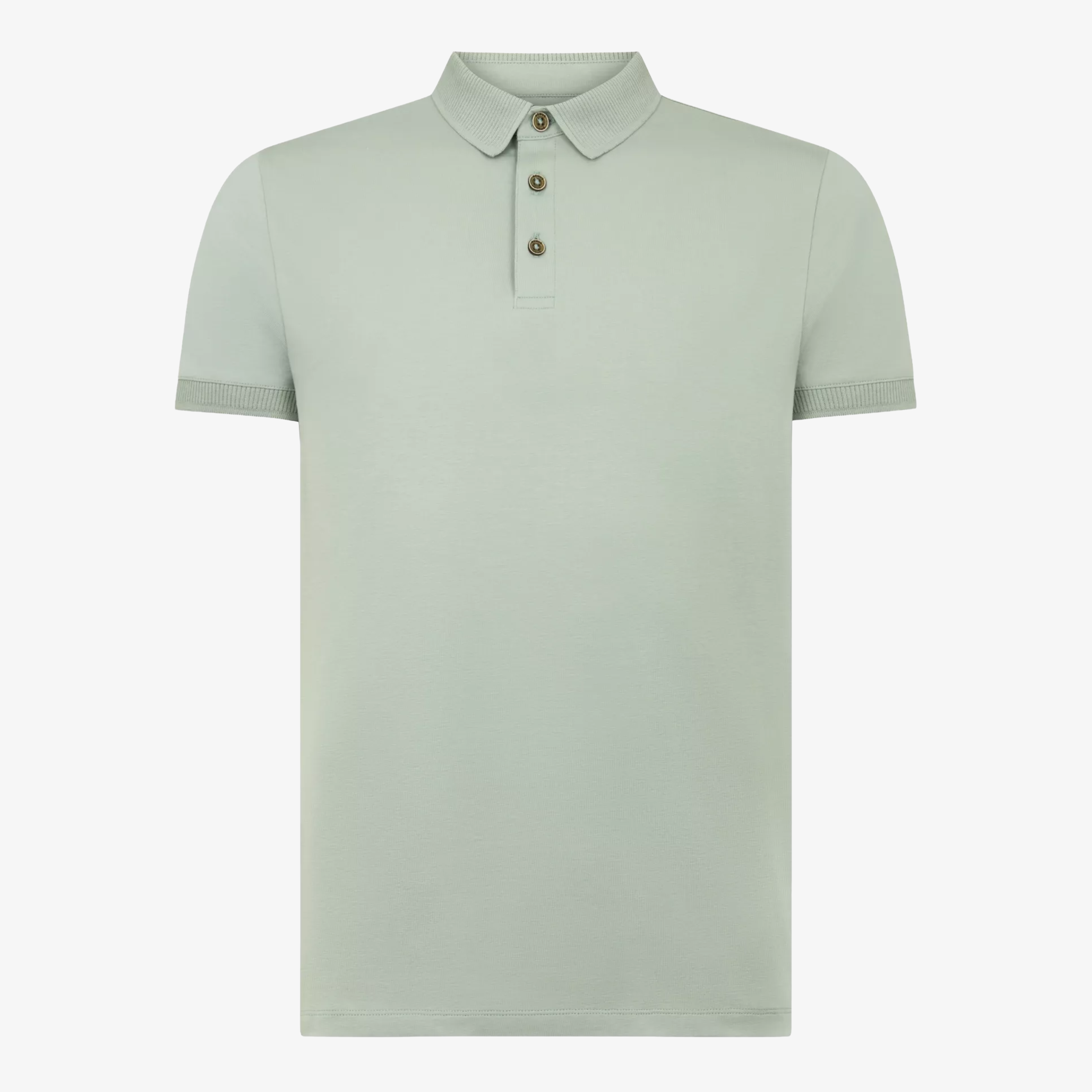 Remus Tapered Fit Cotton Stretch Polo Shirt - Olive Green
