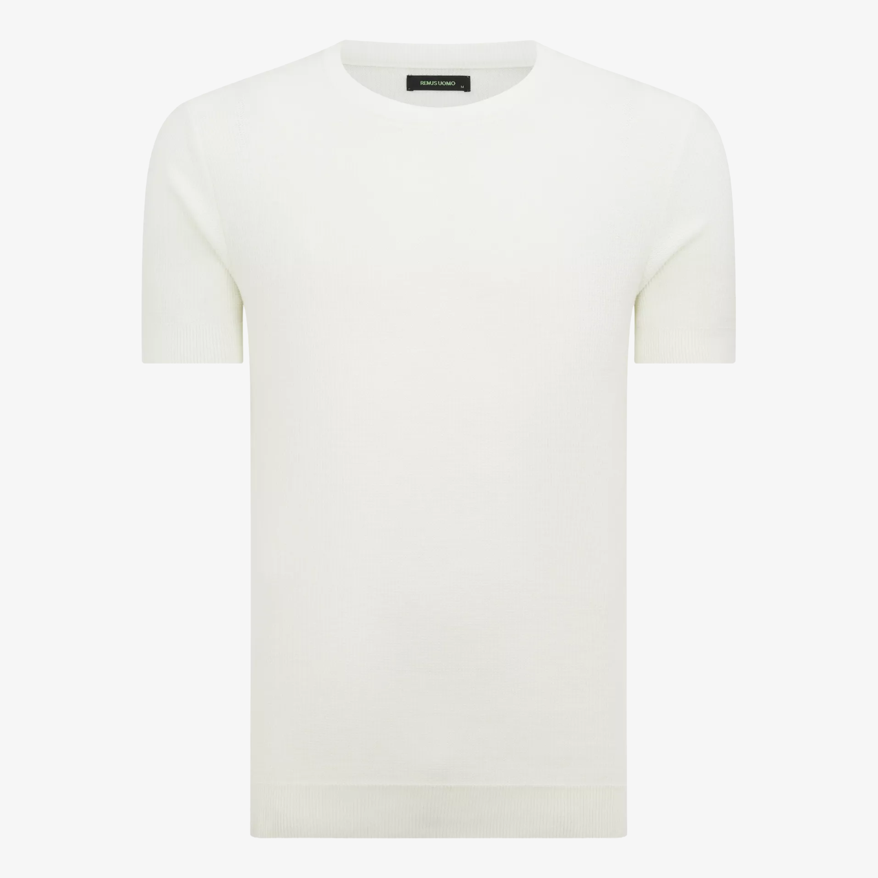 Remus Knitted Crew Neck T Shirt - White