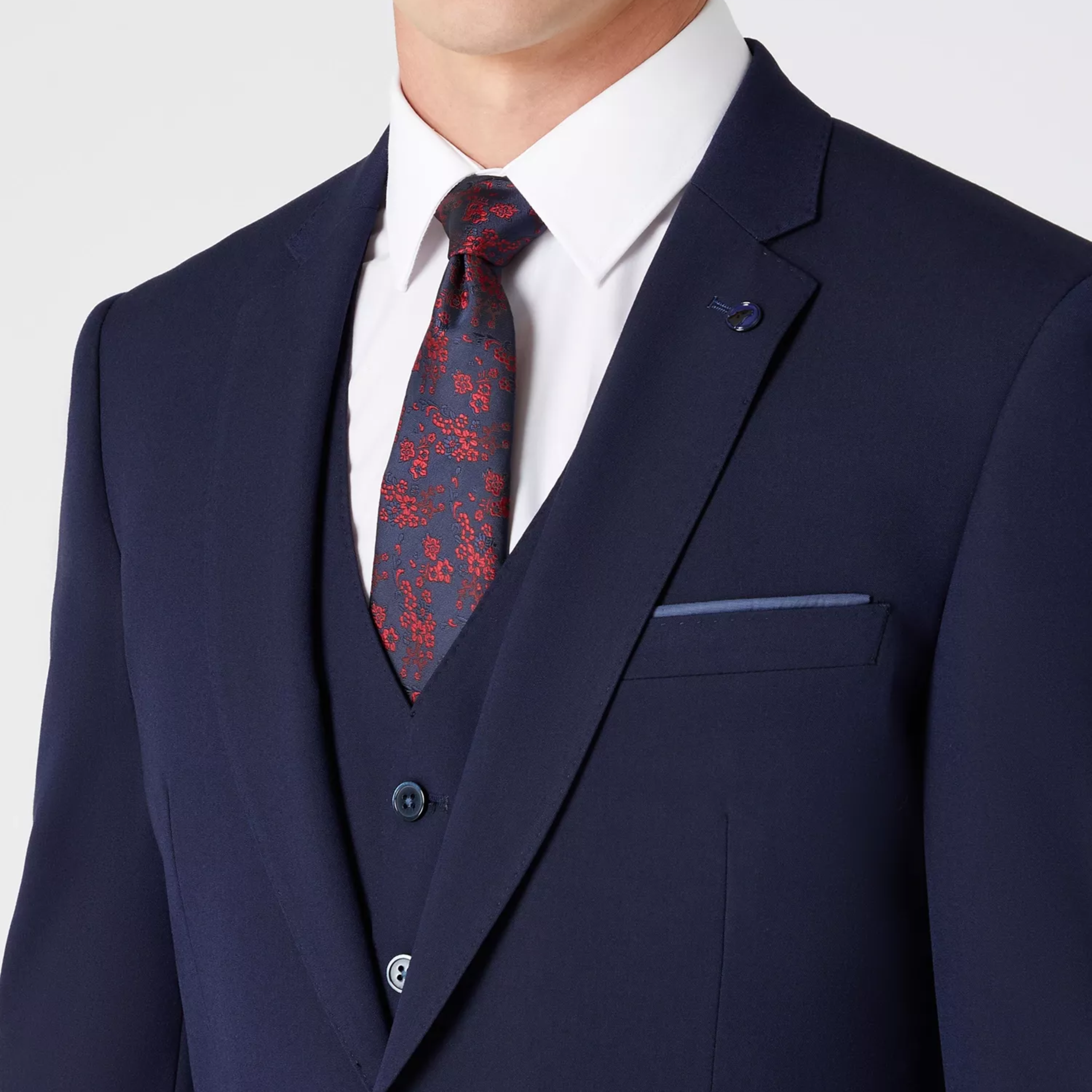 Remus Regular Fit Stretch Palucci Suit Jacket - Navy
