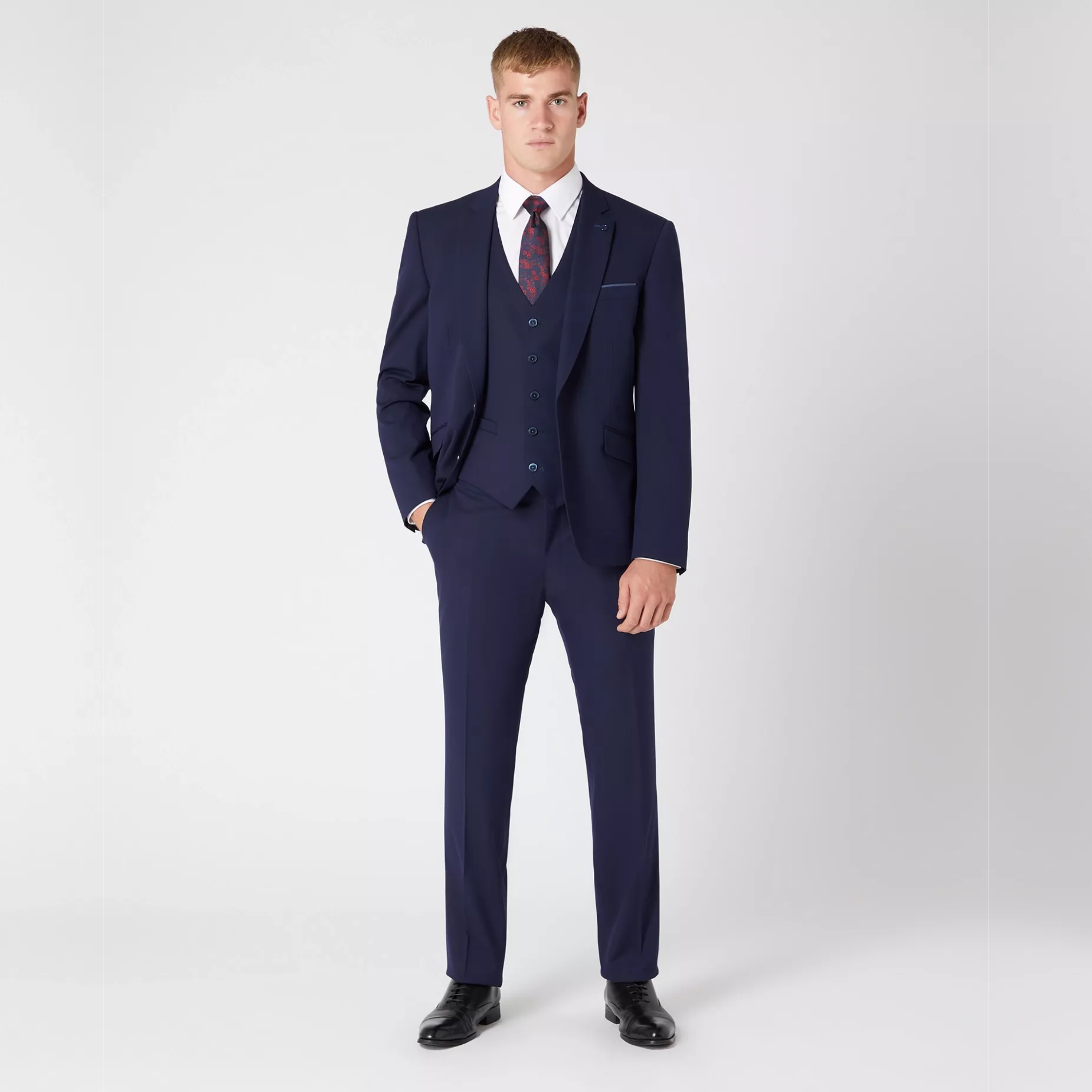 Remus Regular Fit Stretch Palucci Suit Jacket - Navy