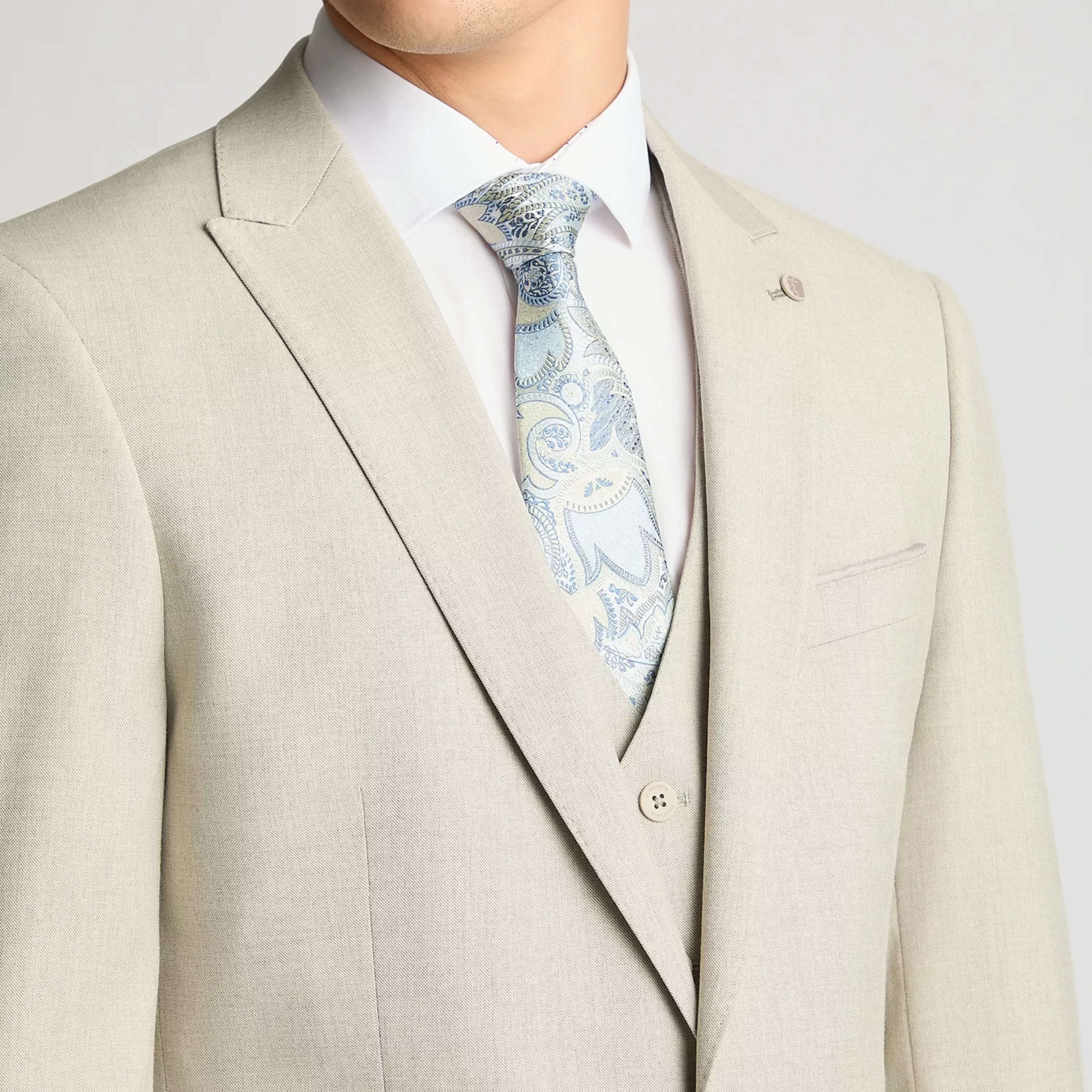 Remus Pablo Slim Fit Suit Jacket - Beige