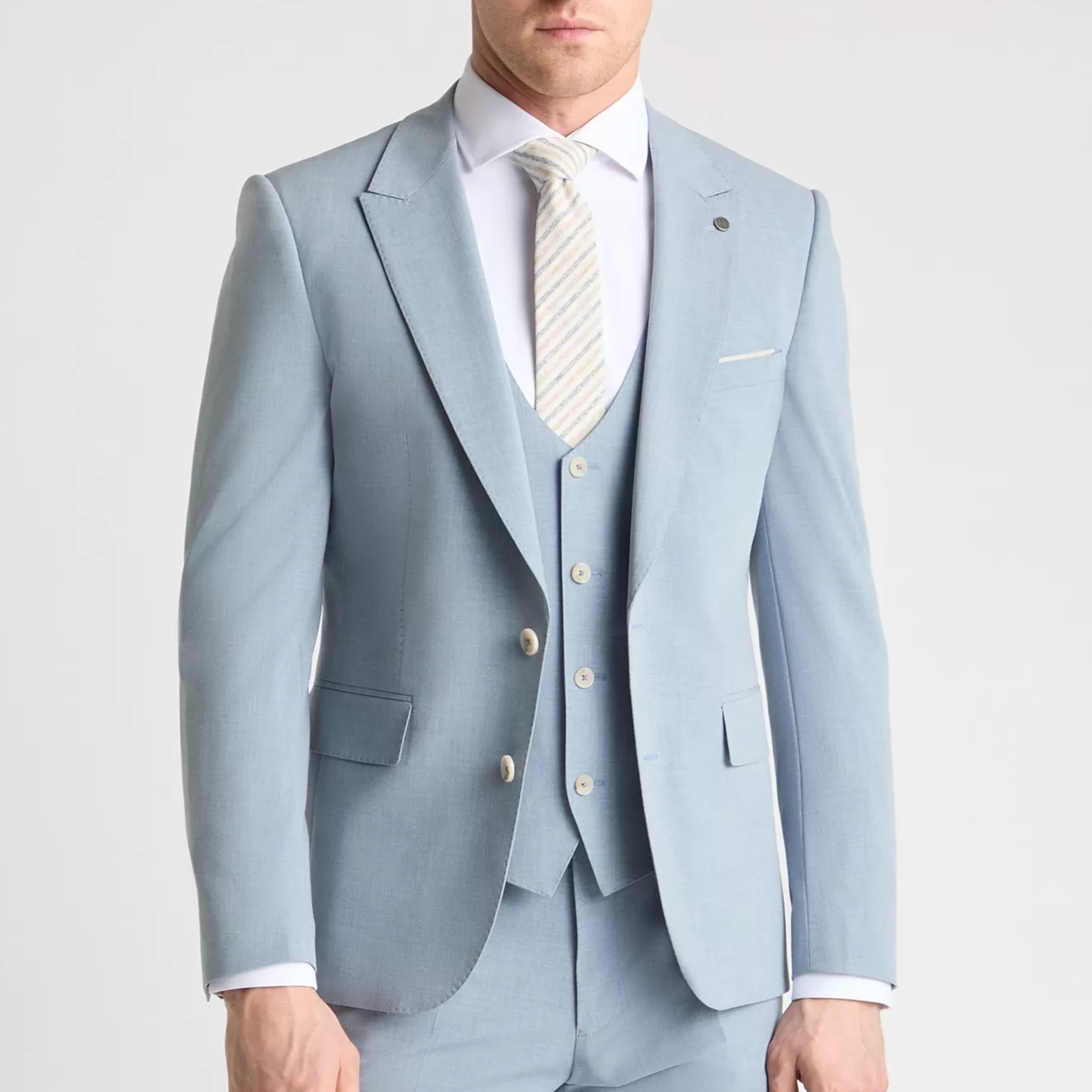 Remus Massa Slim Fit Suit Jacket - Light Blue