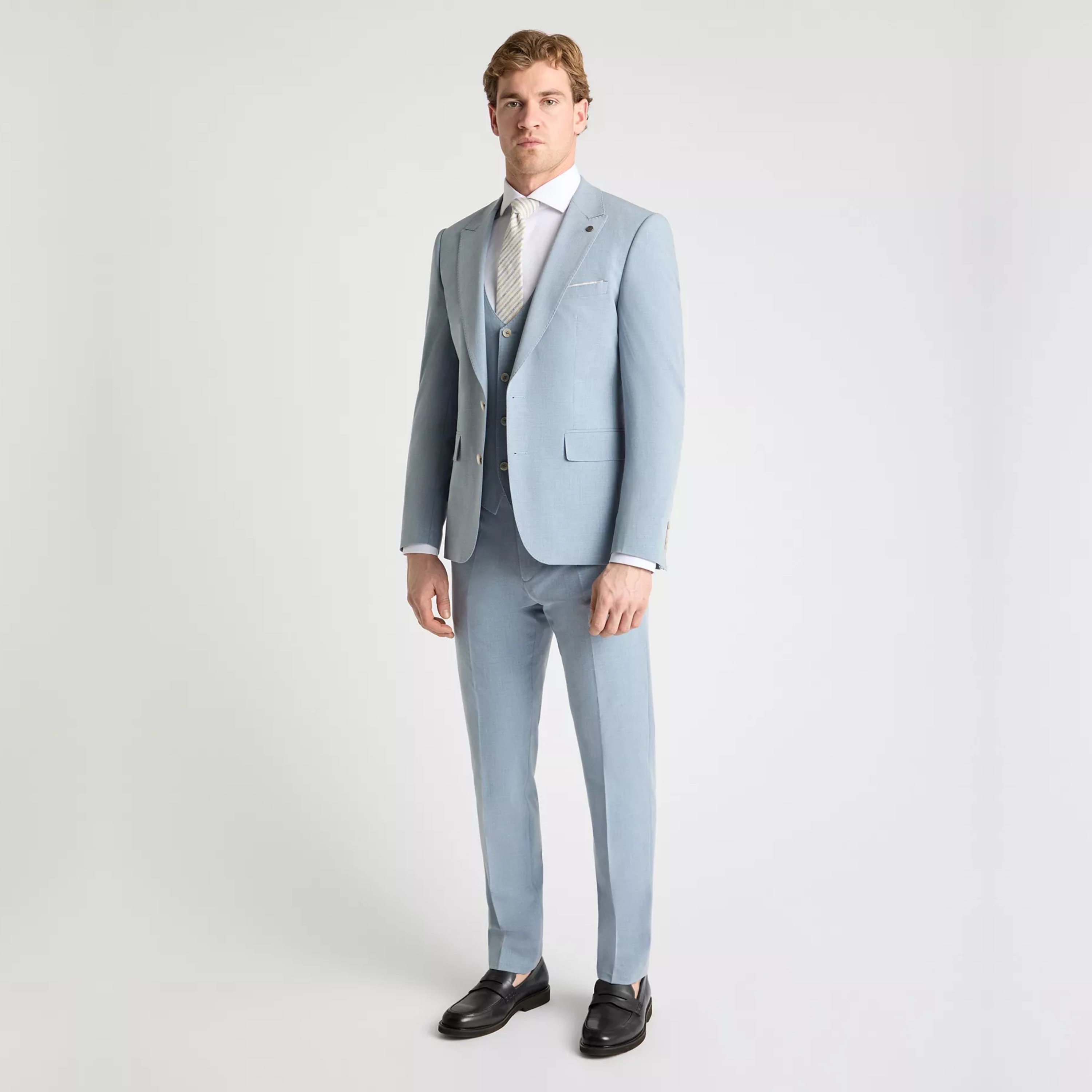 Remus Massa Slim Fit Suit Jacket - Light Blue