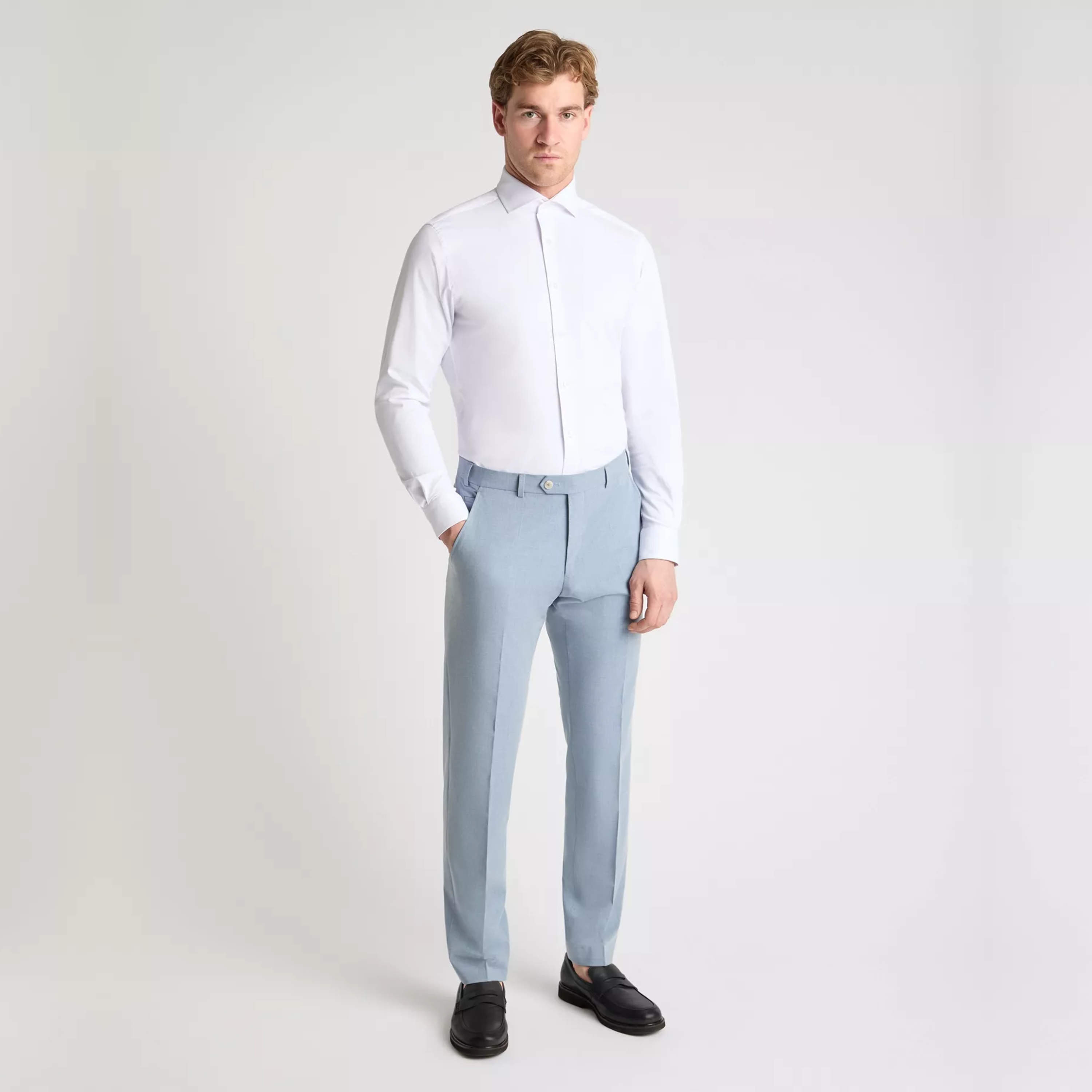 Remus Massa Slim Fit Suit Trousers - Blue