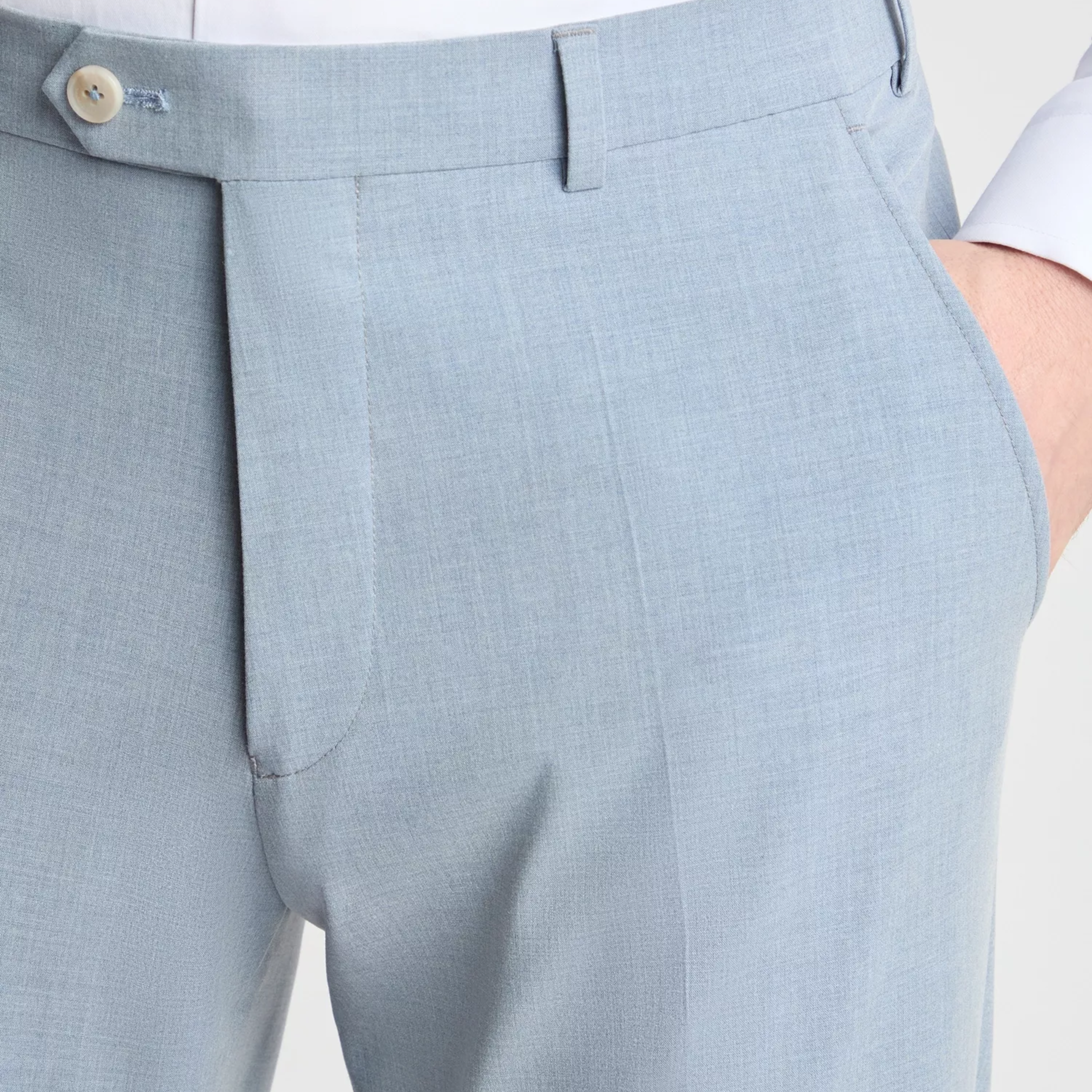 Remus Massa Slim Fit Suit Trousers - Blue