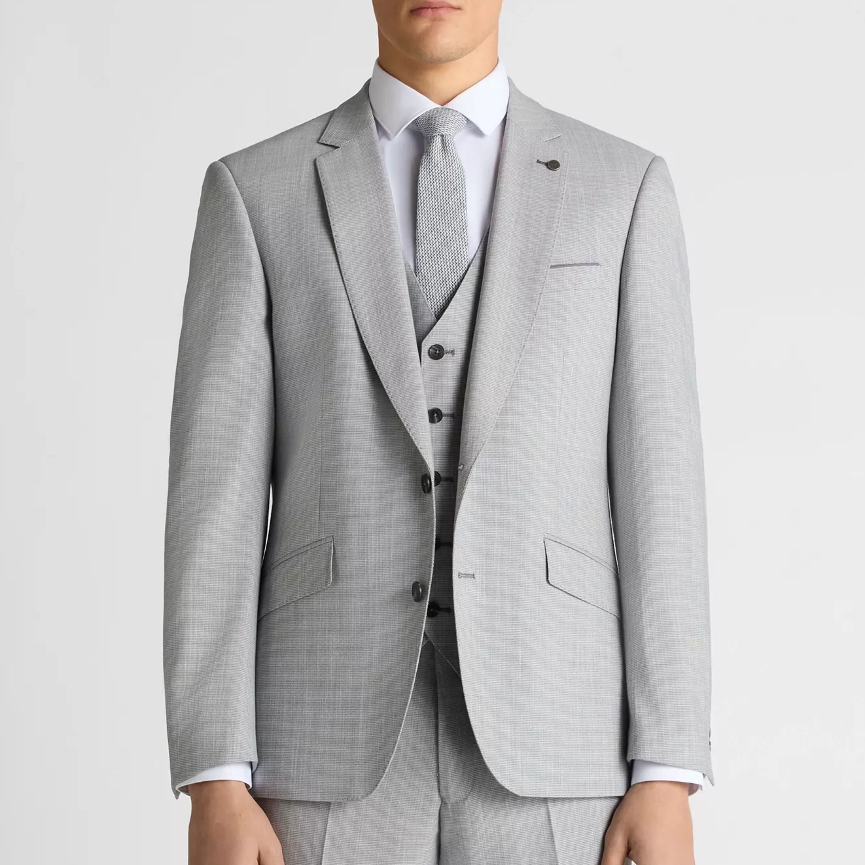 Remus Palucci Tapered Fit Stretch Waistcoat - Light Blue