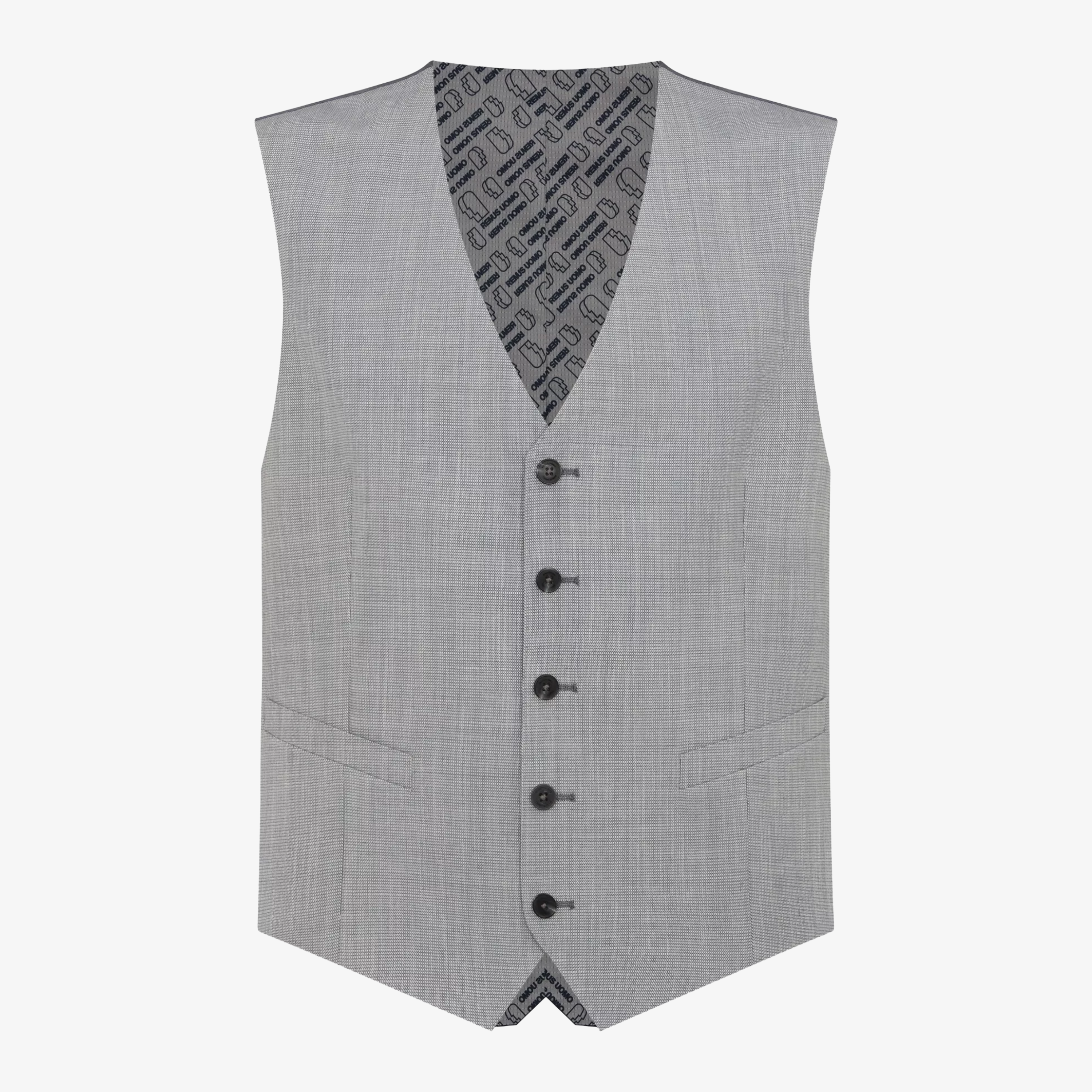 Remus Palucci Tapered Fit Stretch Waistcoat - Light Blue
