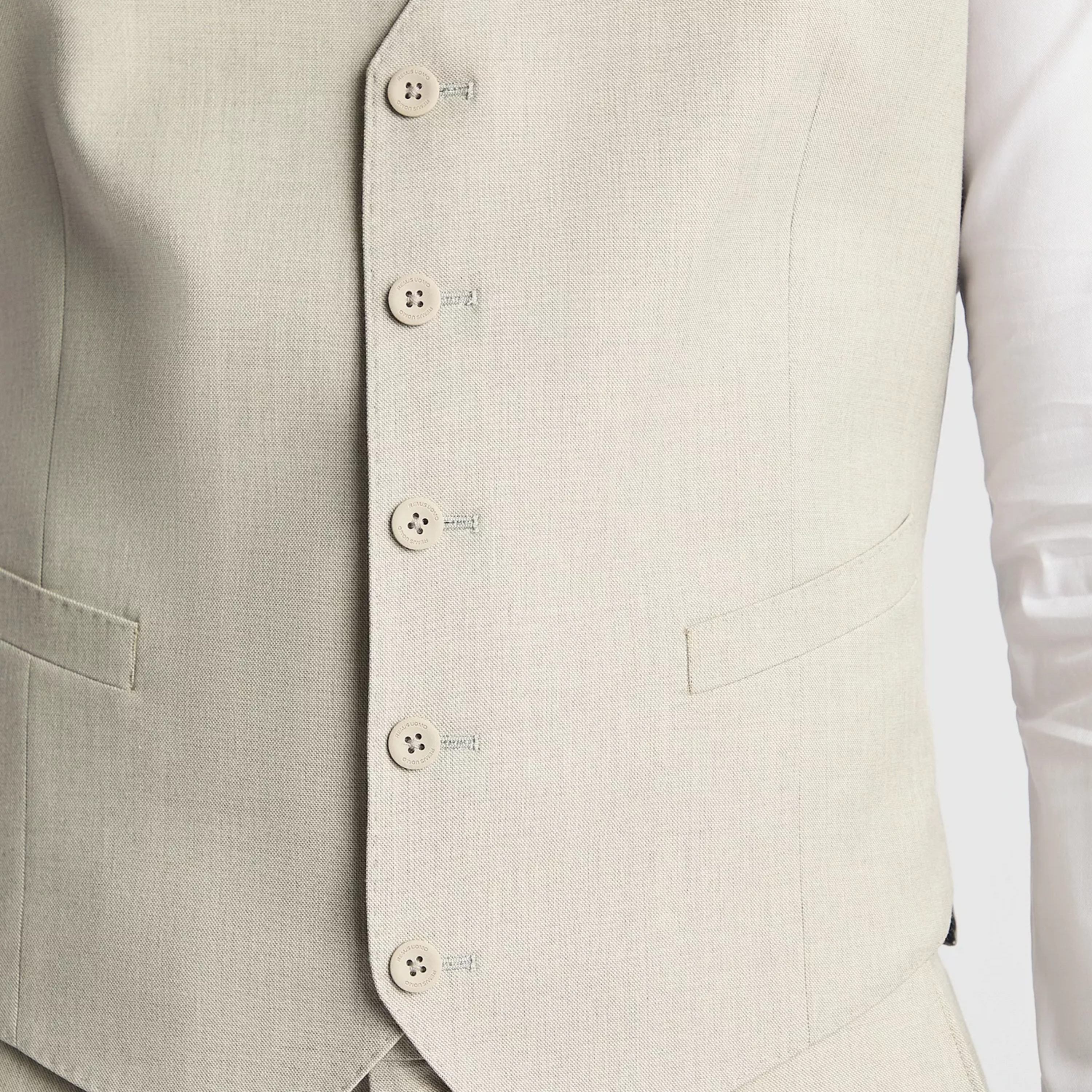 Remus Slim Fit Pablo Waistcoat - Beige
