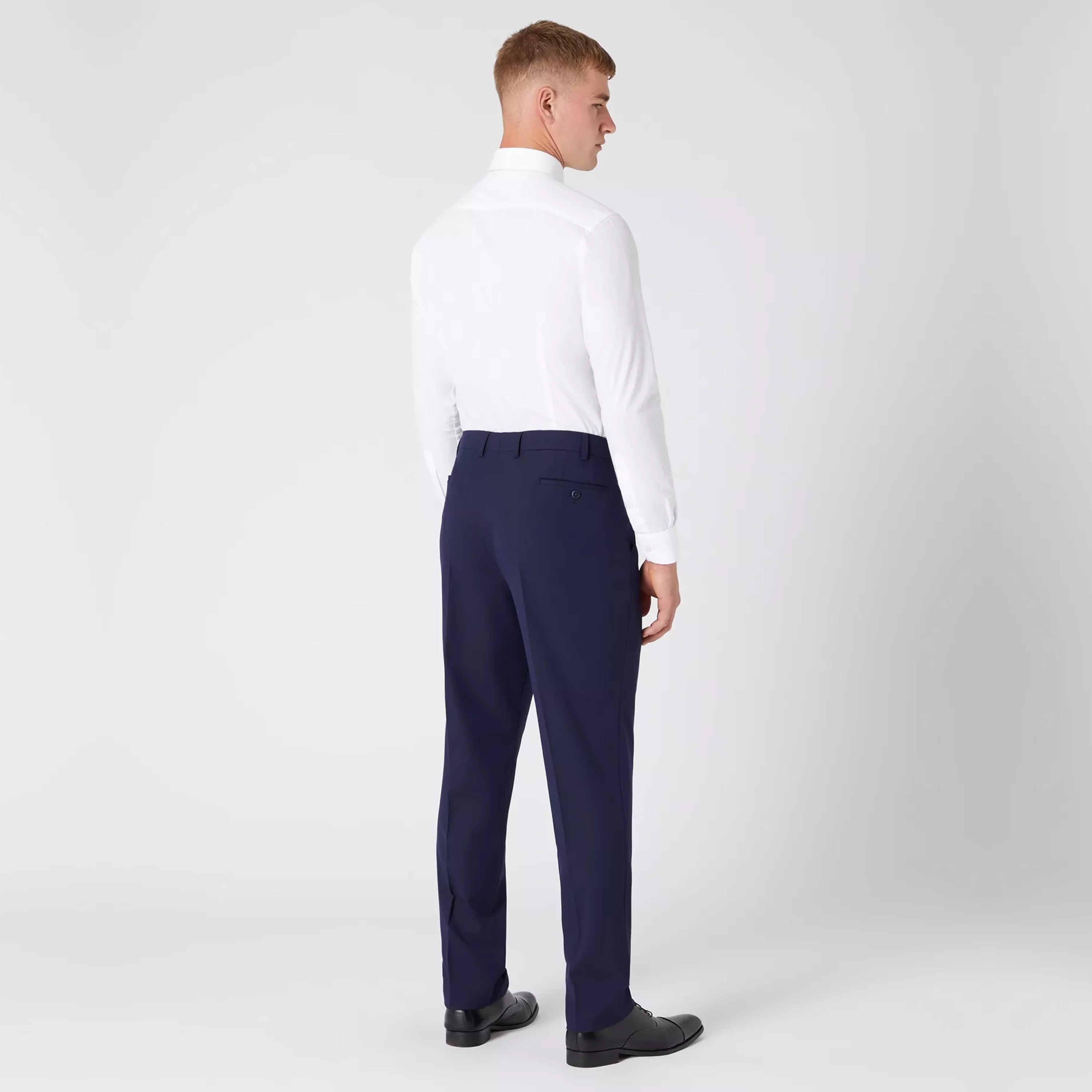 Remus Regular Fit Stretch Suit Palucci Trousers - Navy