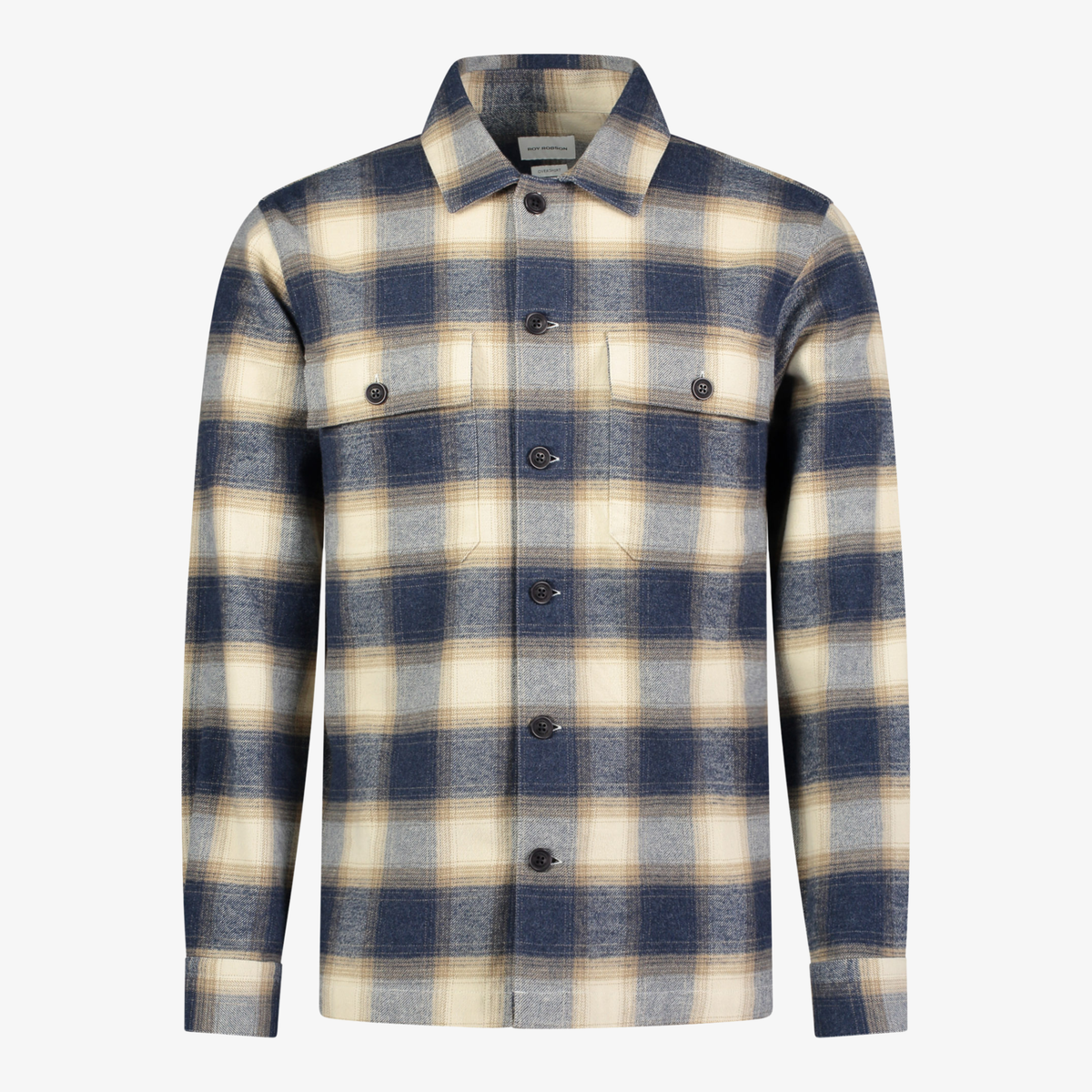 Roy Robson Check Pocket Overshirt - Dark Blue
