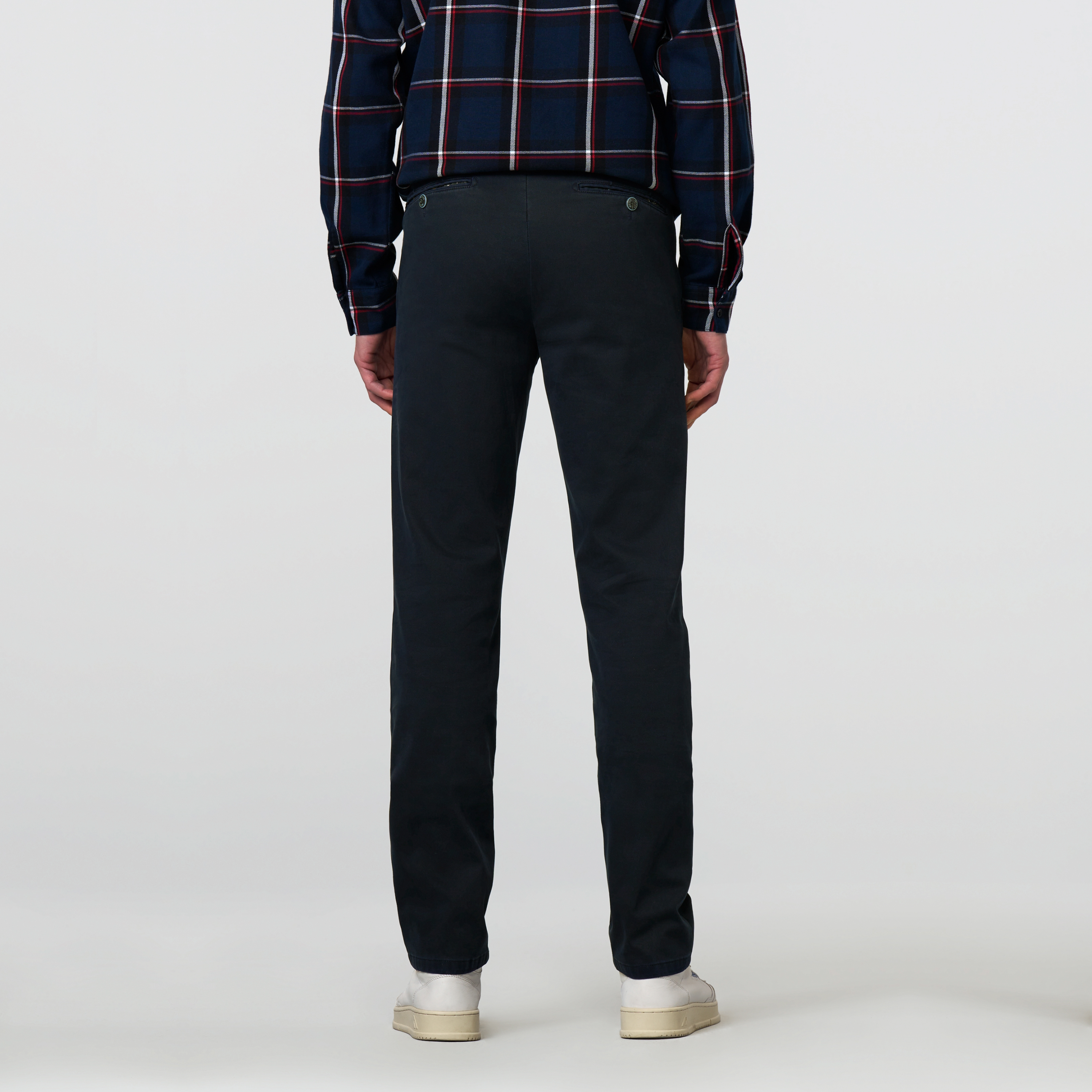 Meyer Bonn Modern Fit Fine Micro Chinos - Navy