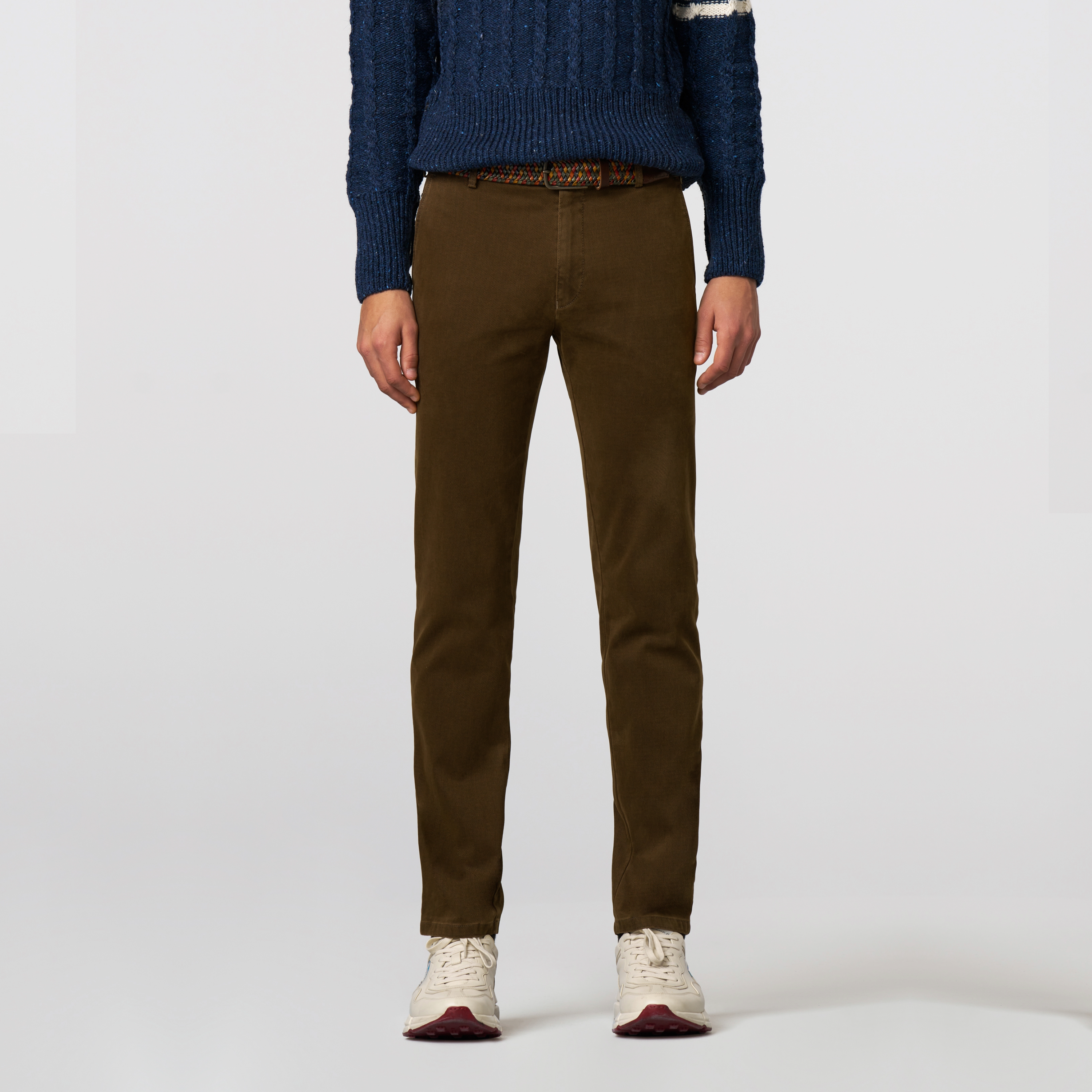 Meyer Bonn Modern Fit Chinos - Brown