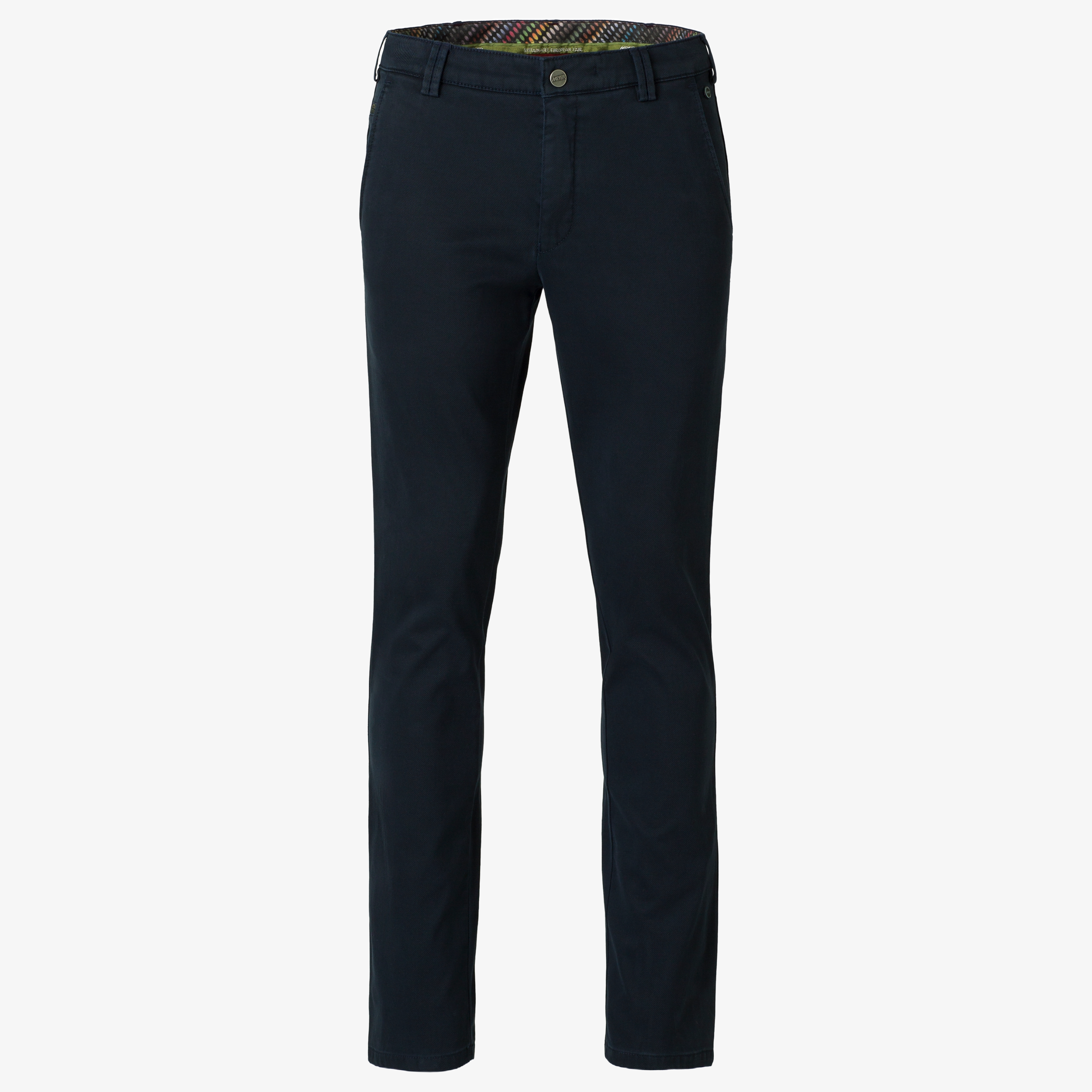 Meyer Bonn Modern Fit Fine Micro Chinos - Navy