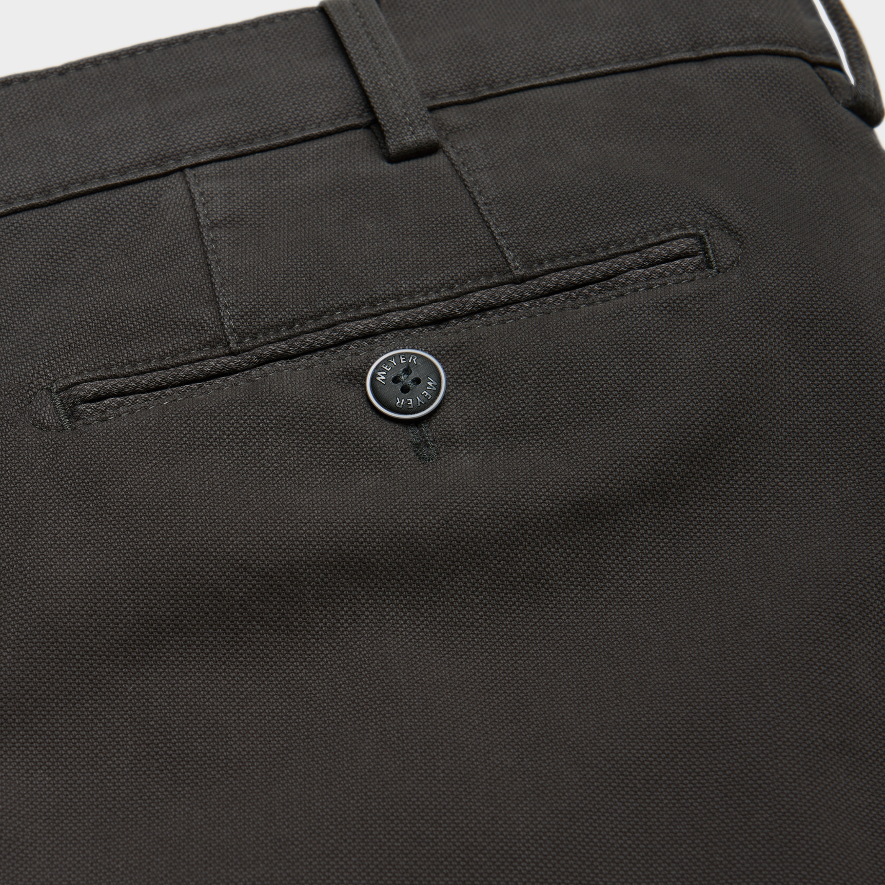 Meyer Bonn Modern Fit Canvas Look Chinos - Grey