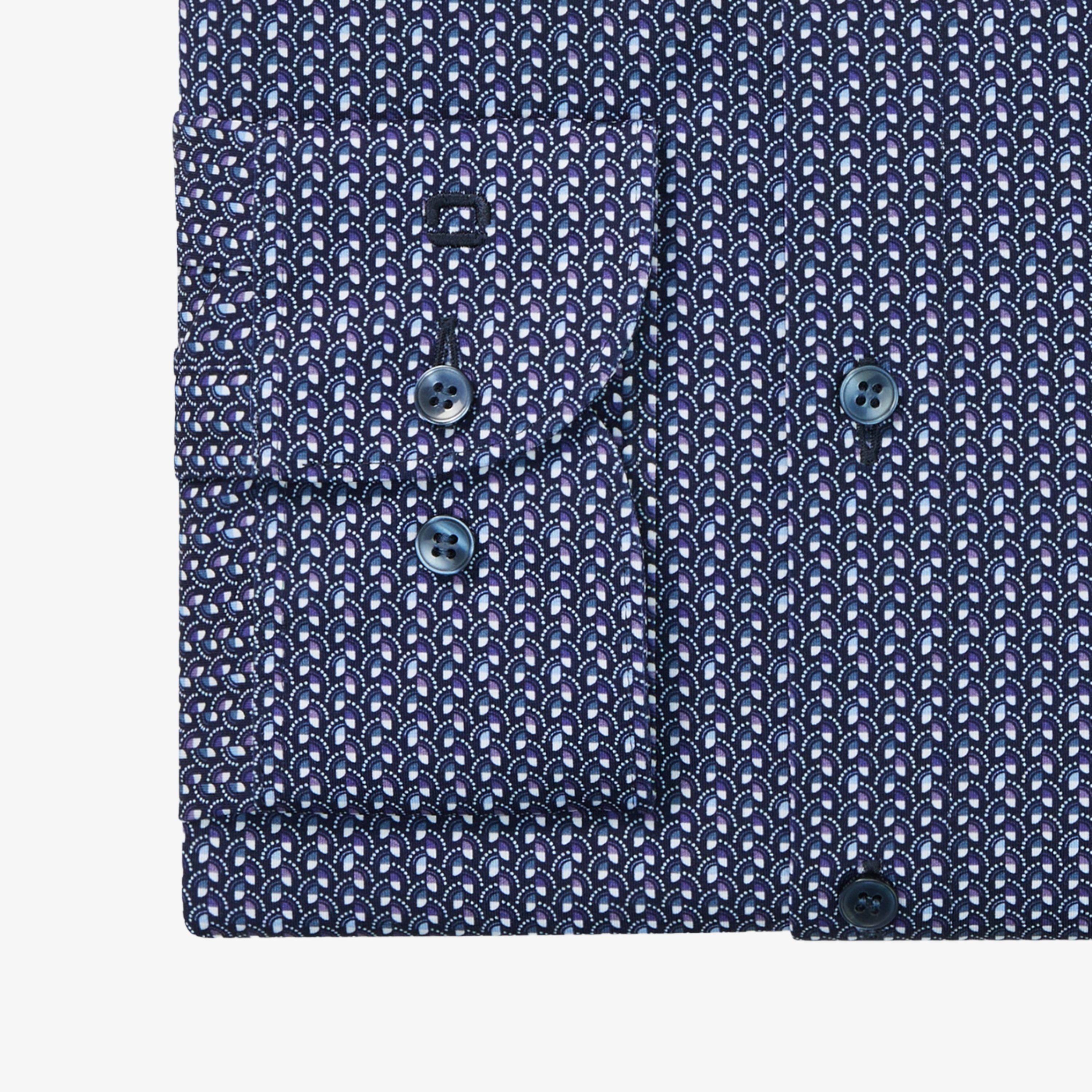 Olymp 24/7 Level 5 Jersey Printed Shirt - Navy