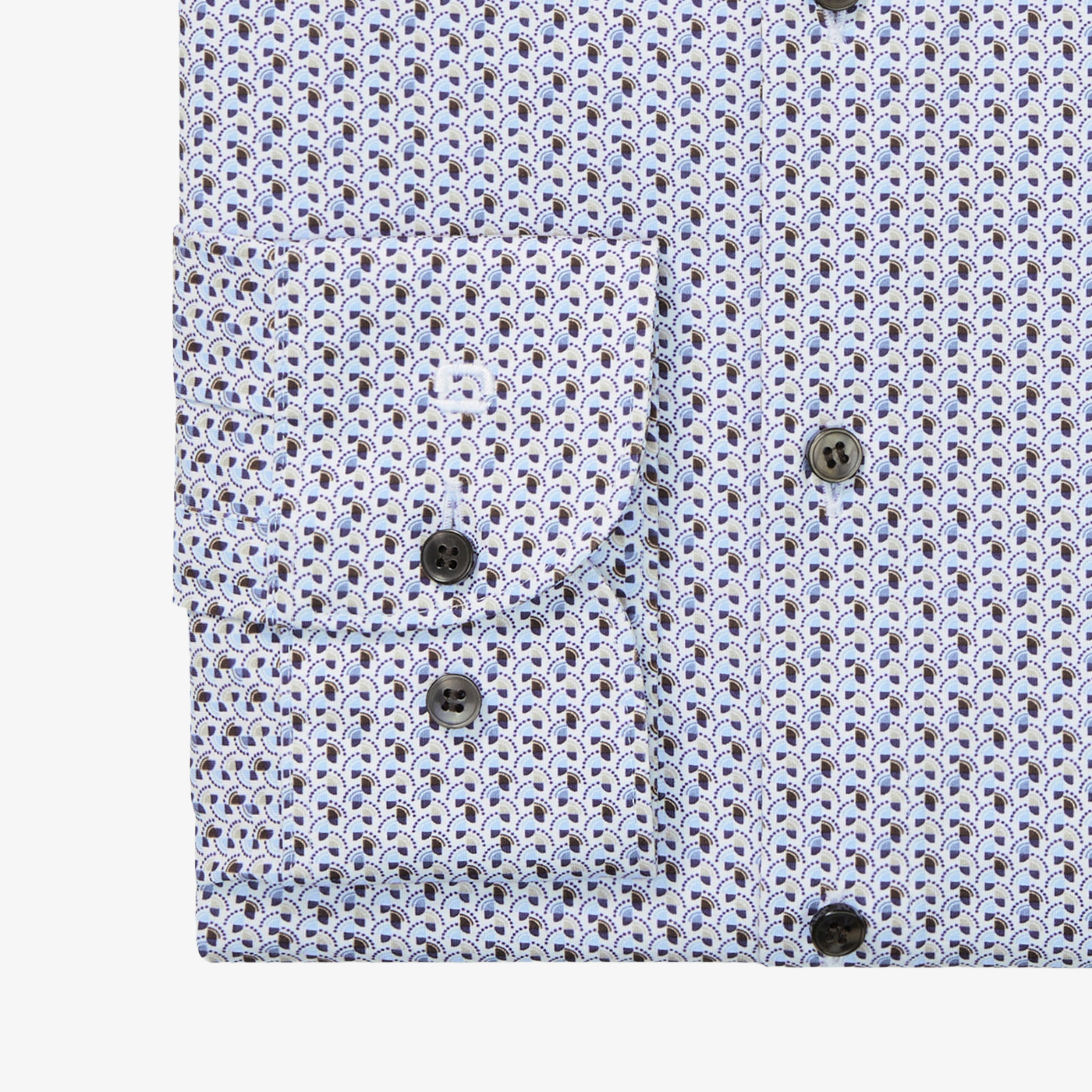 Olymp 24/7 Level 5 Jersey Printed Shirt - White
