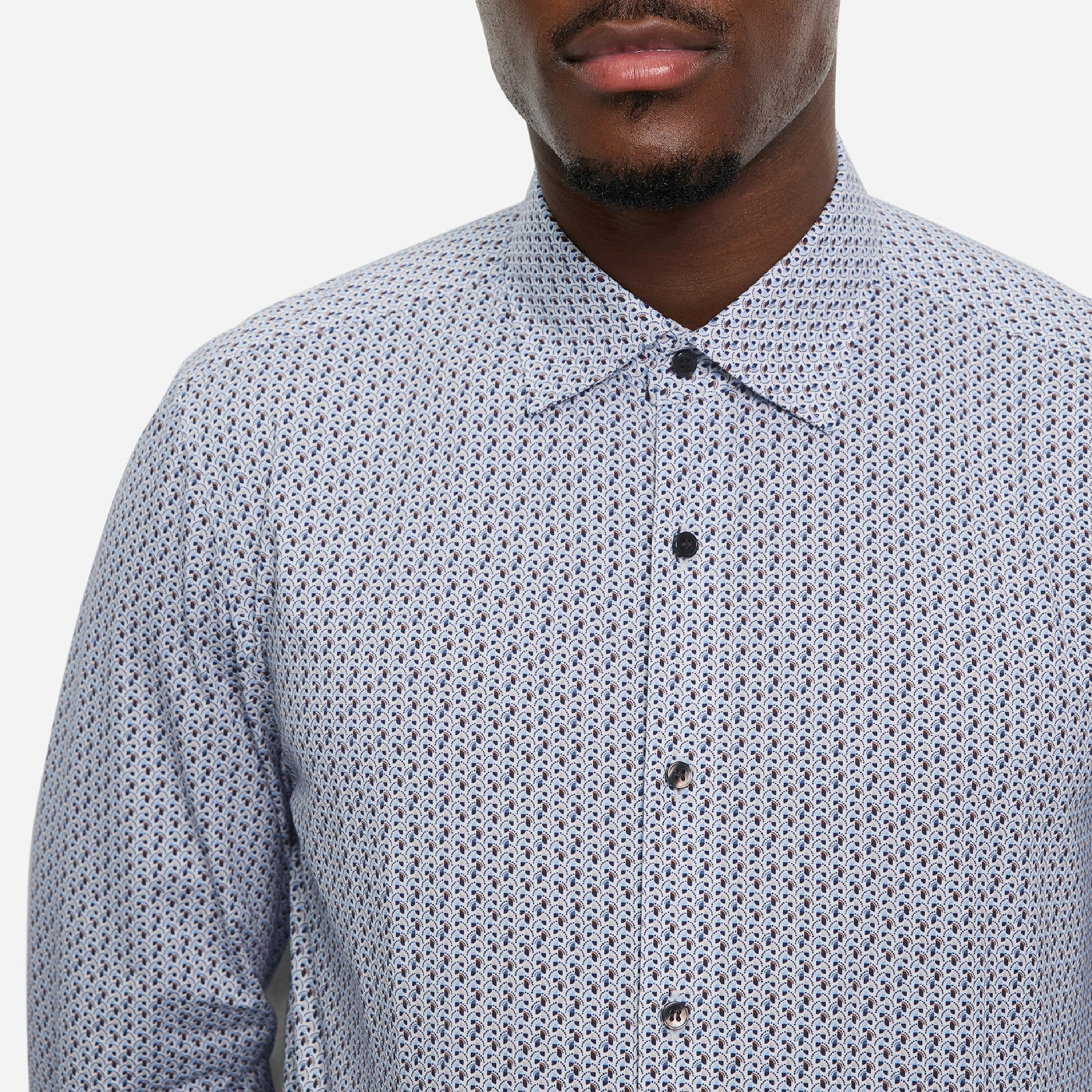 Olymp 24/7 Level 5 Jersey Printed Shirt - White