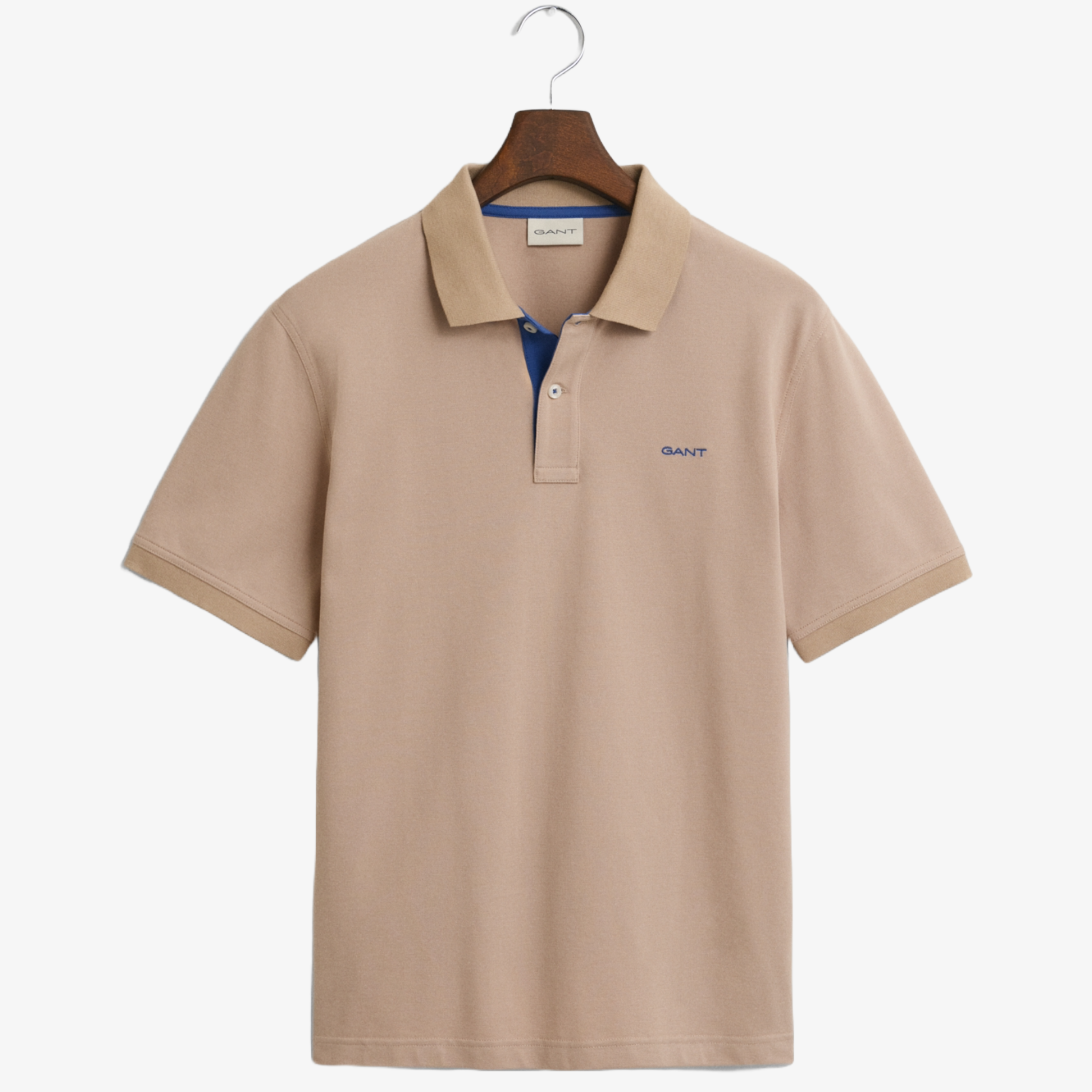 Gant Contrast Piqué Polo Shirt - Dry Sand