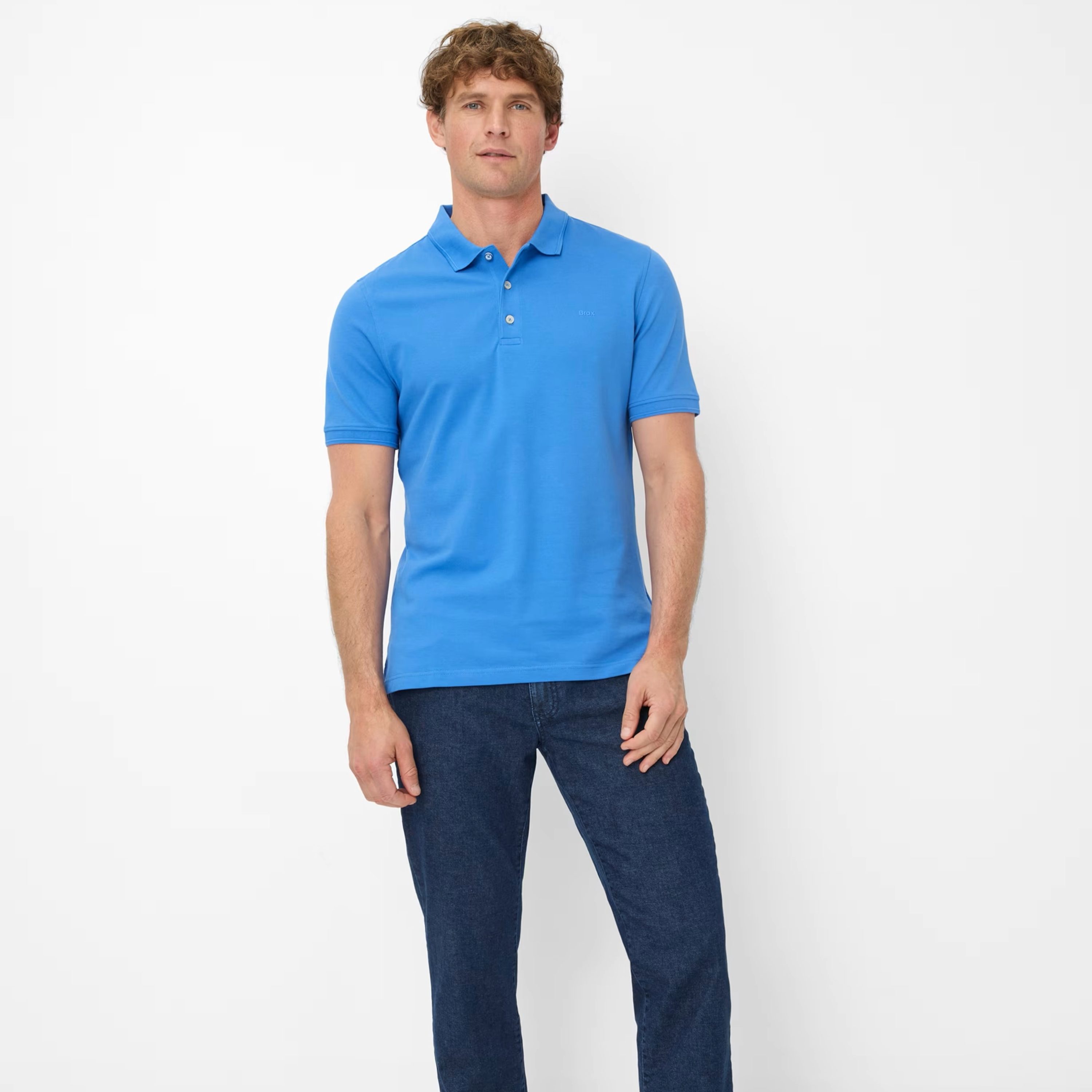 Brax Pete Polo Shirt - Miami Blue