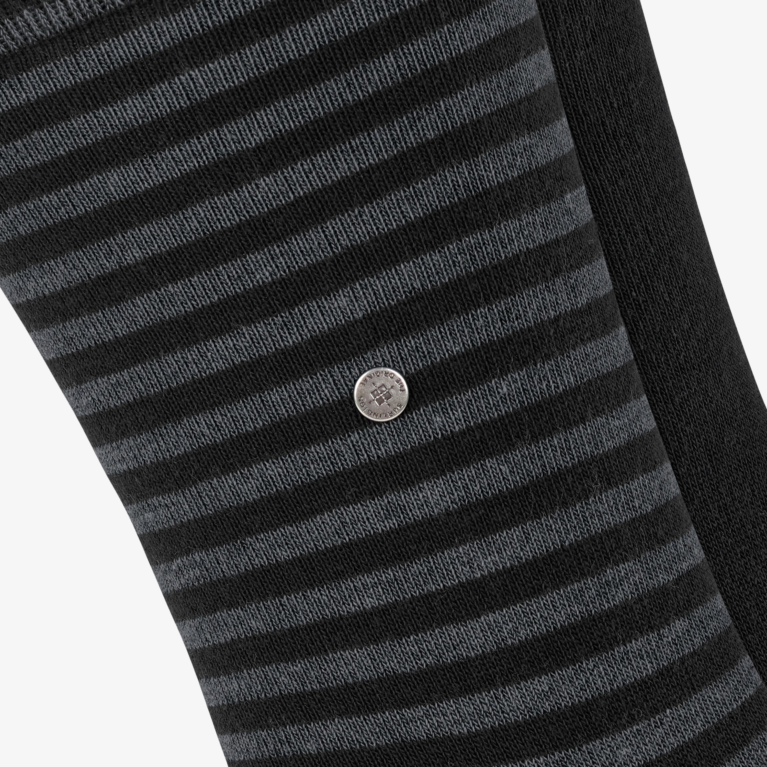 Burlington Everyday Stripe 2 Pack Socks - Black