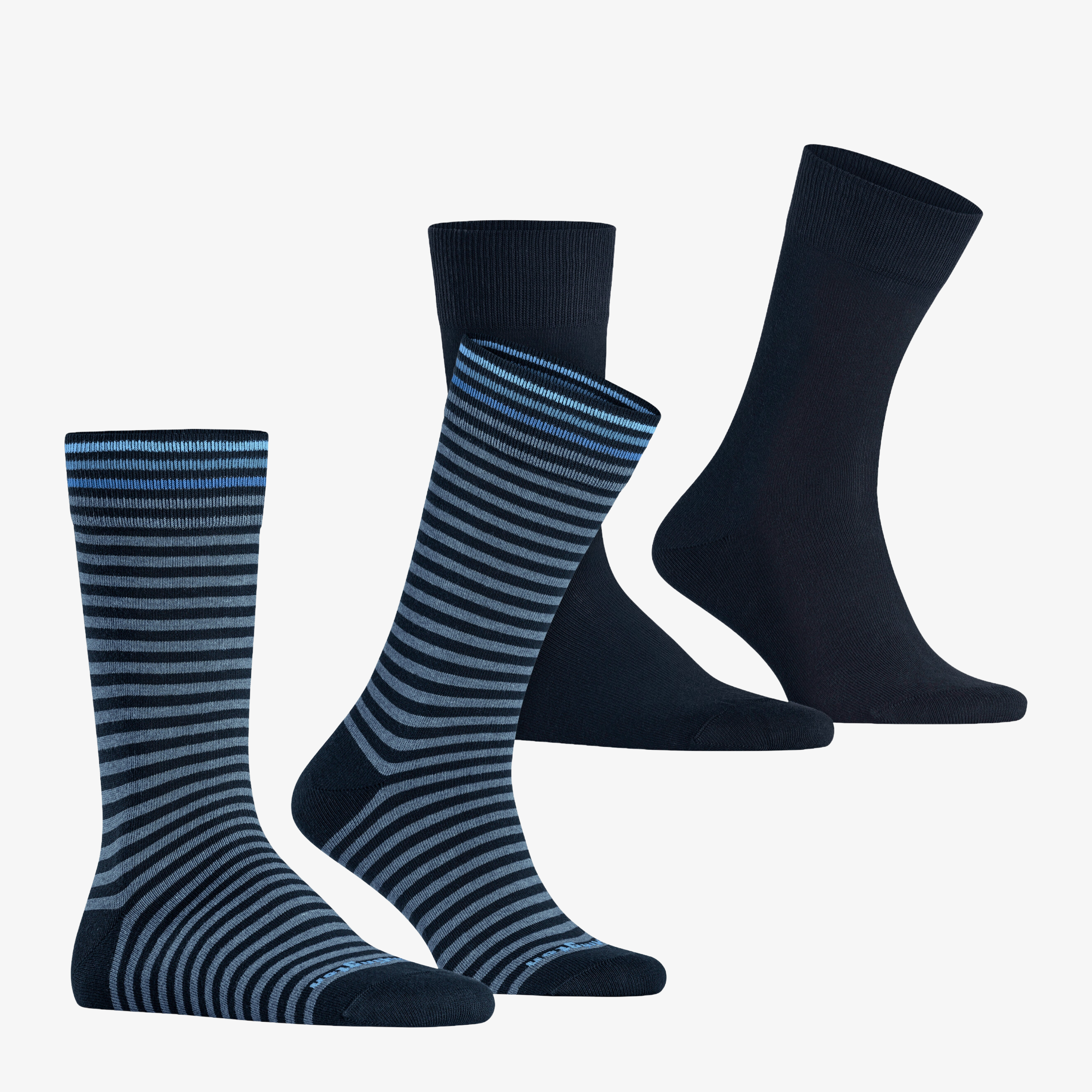 Burlington Everyday Stripe 2 Pack Socks - Marine