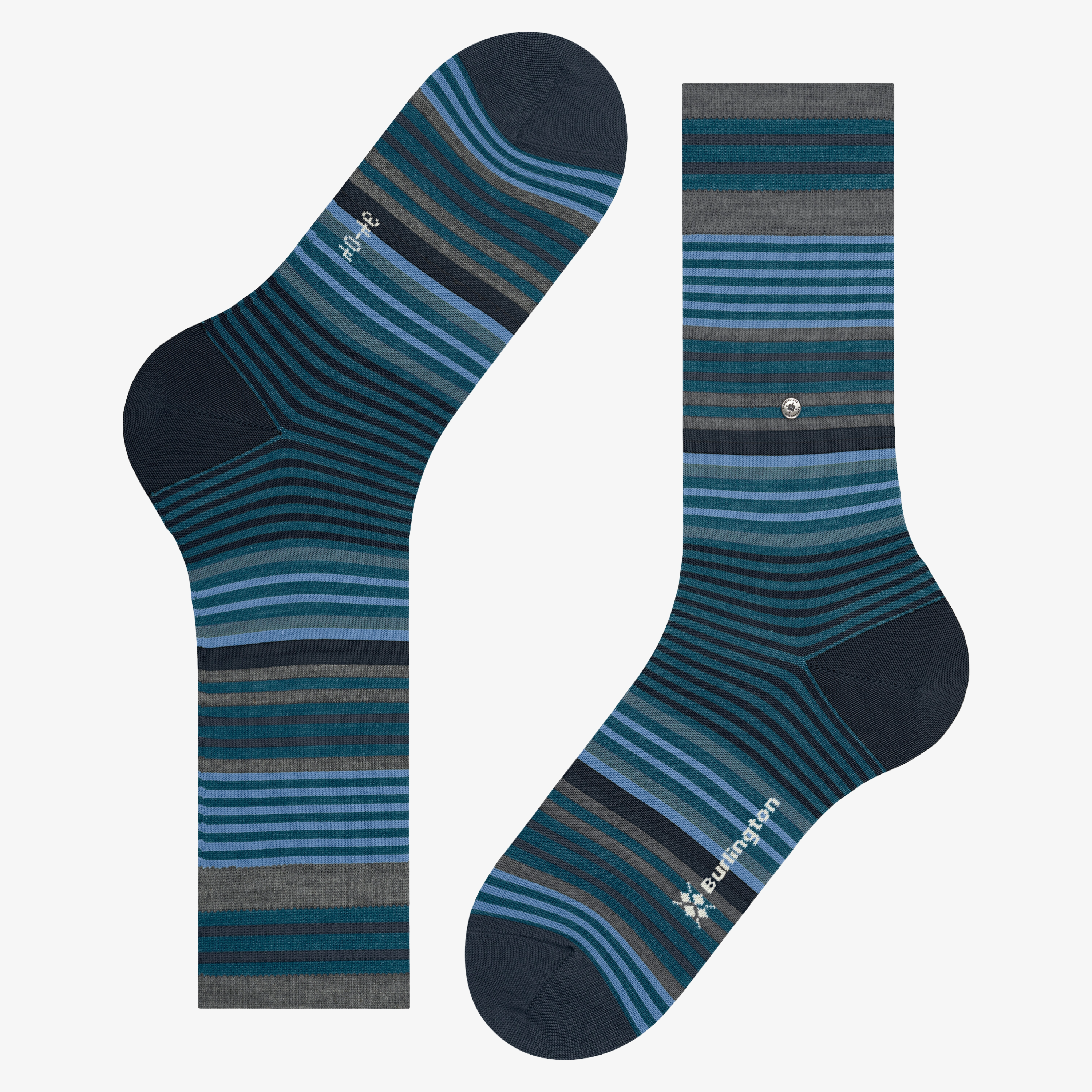 Burlington Stripe Socks - Lagoon