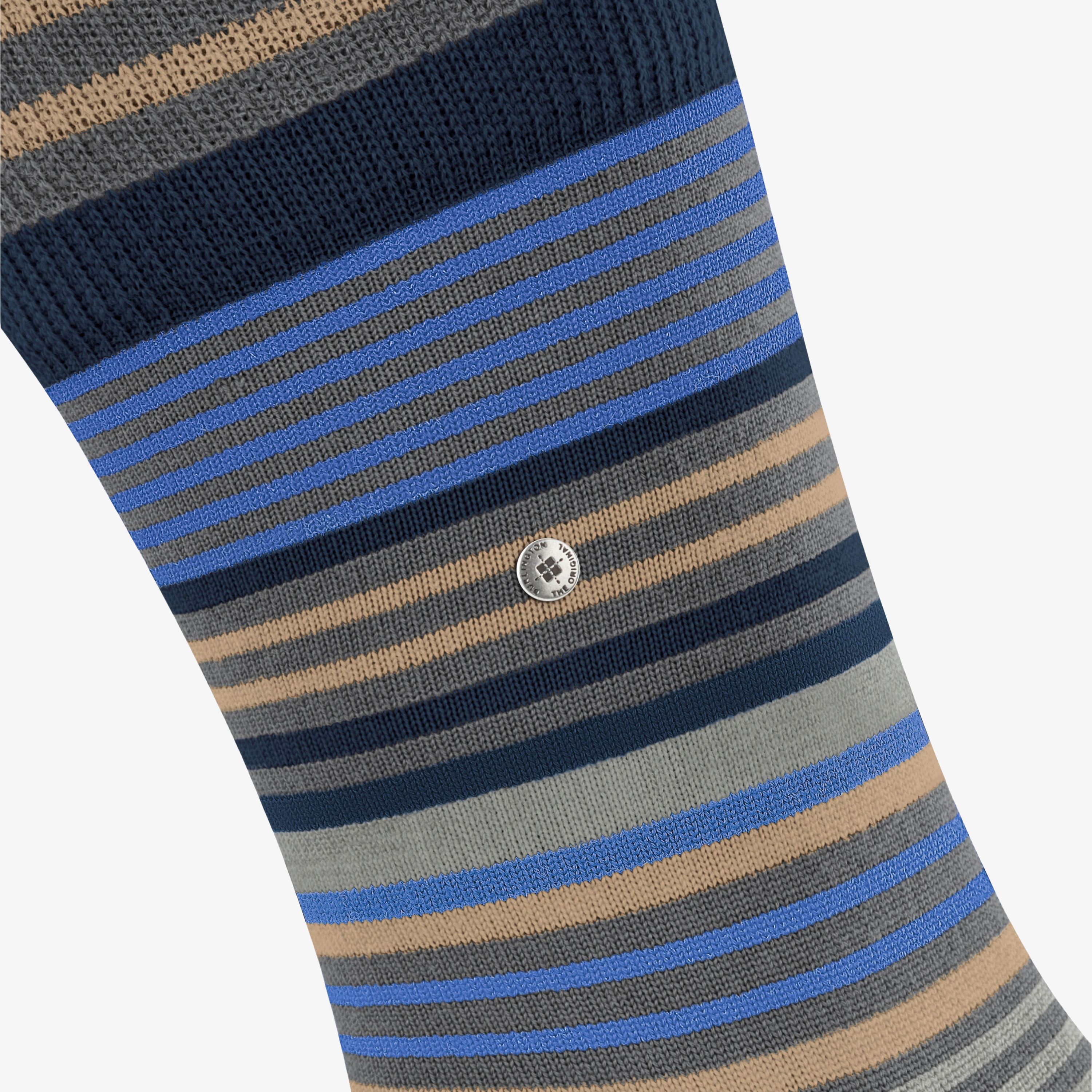 Burlington Stripe Socks - Dark Grey