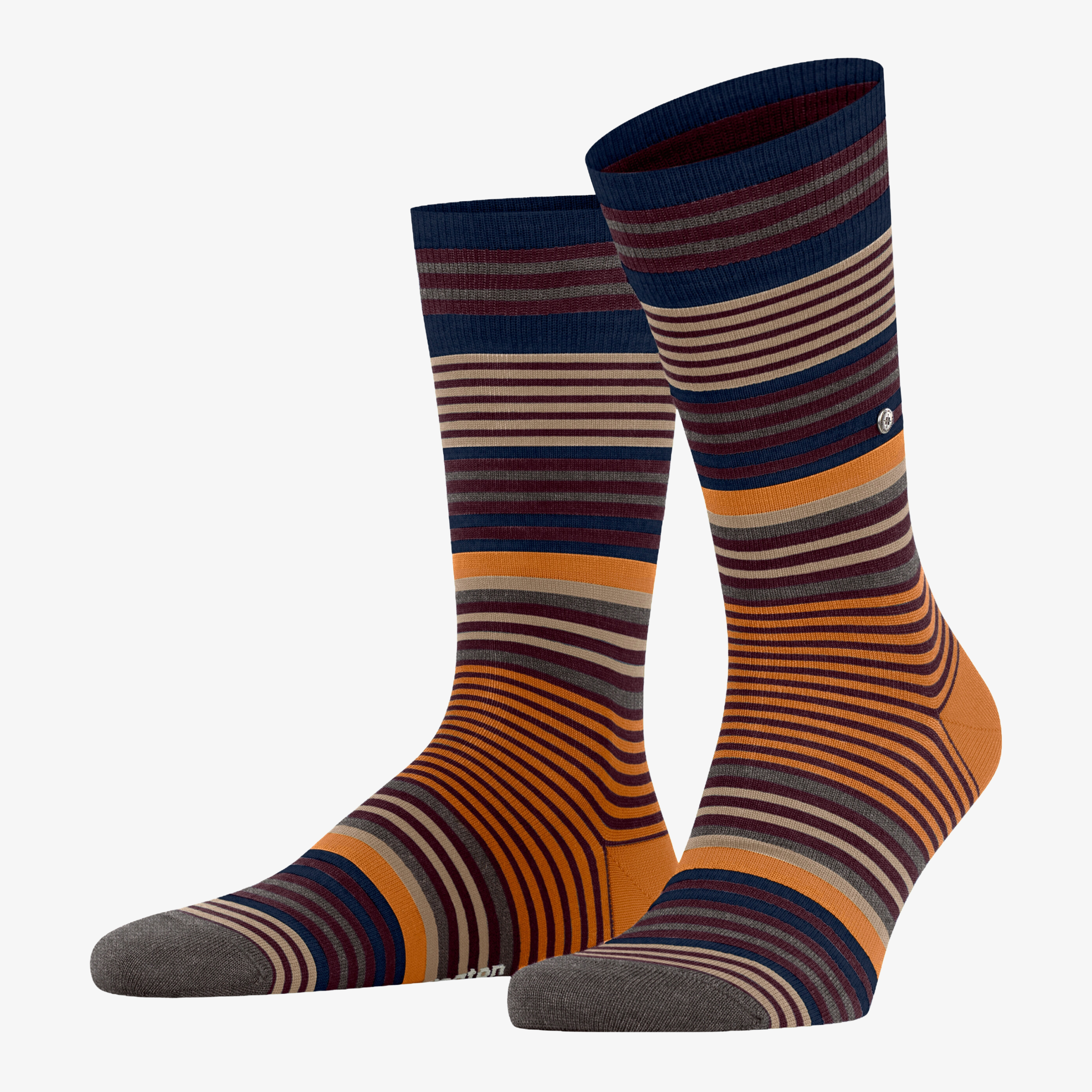 Burlington Stripe Socks - Henna