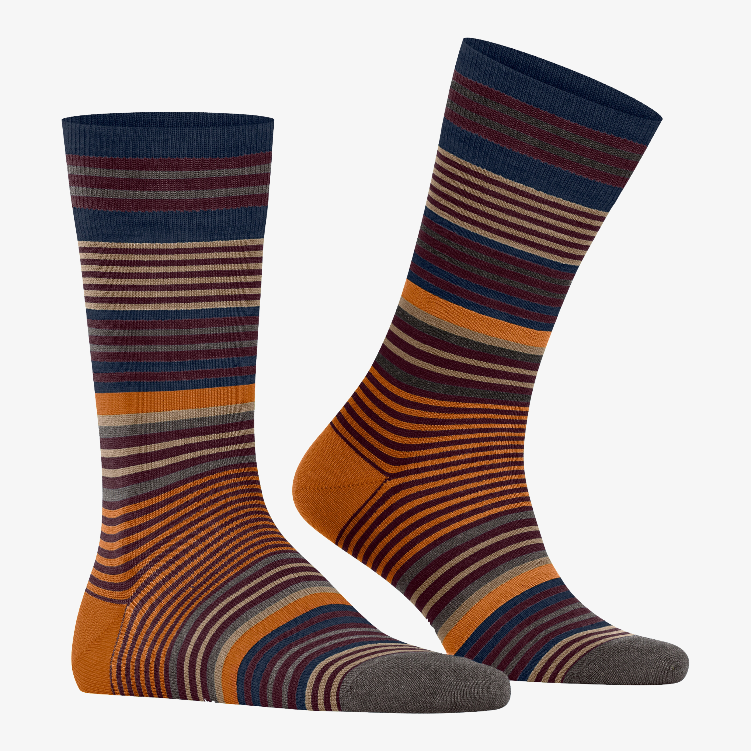 Burlington Stripe Socks - Henna
