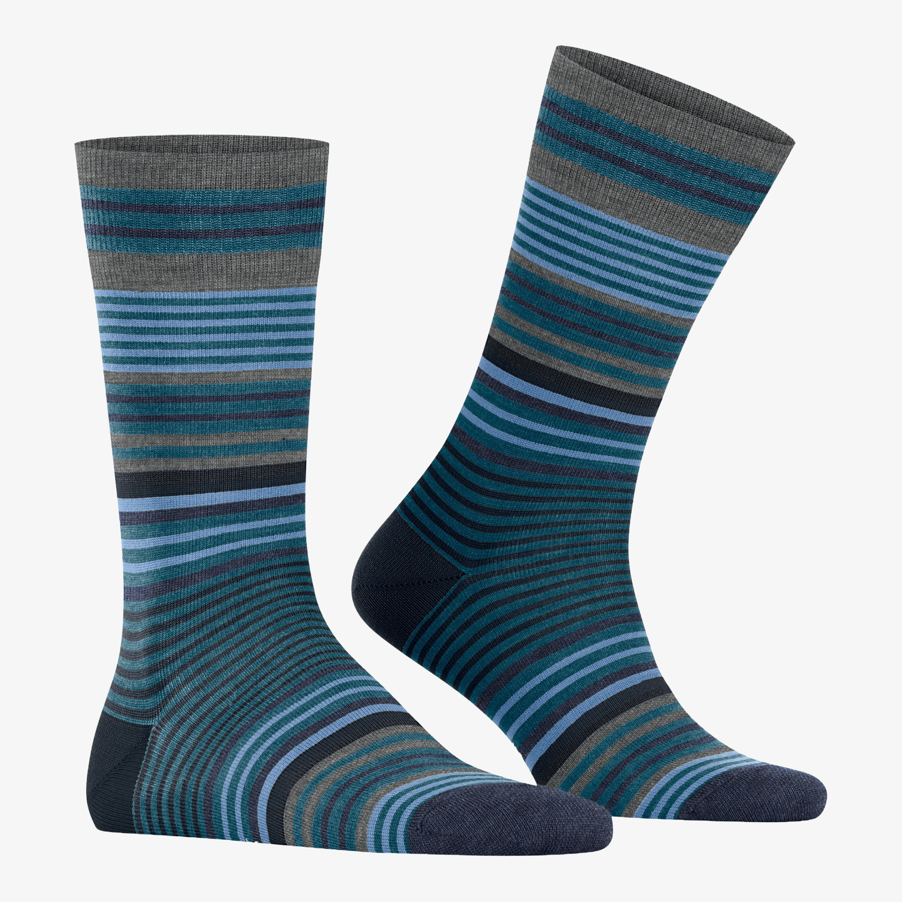 Burlington Stripe Socks - Lagoon