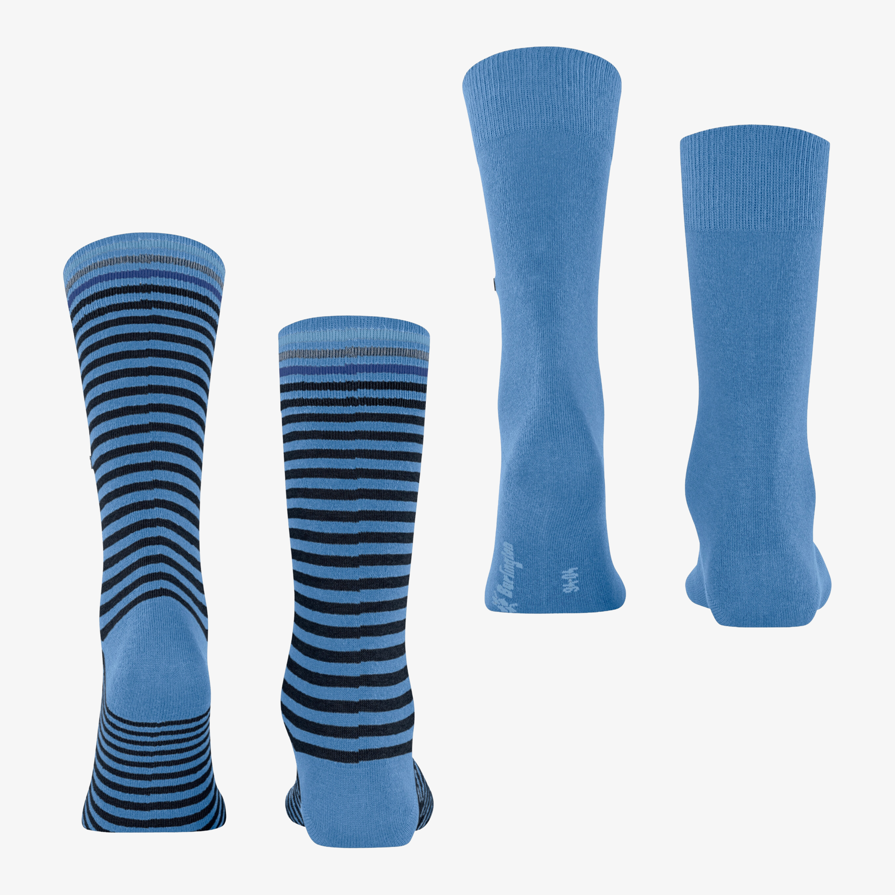 Burlington Everyday Stripe 2 Pack Socks - Blue