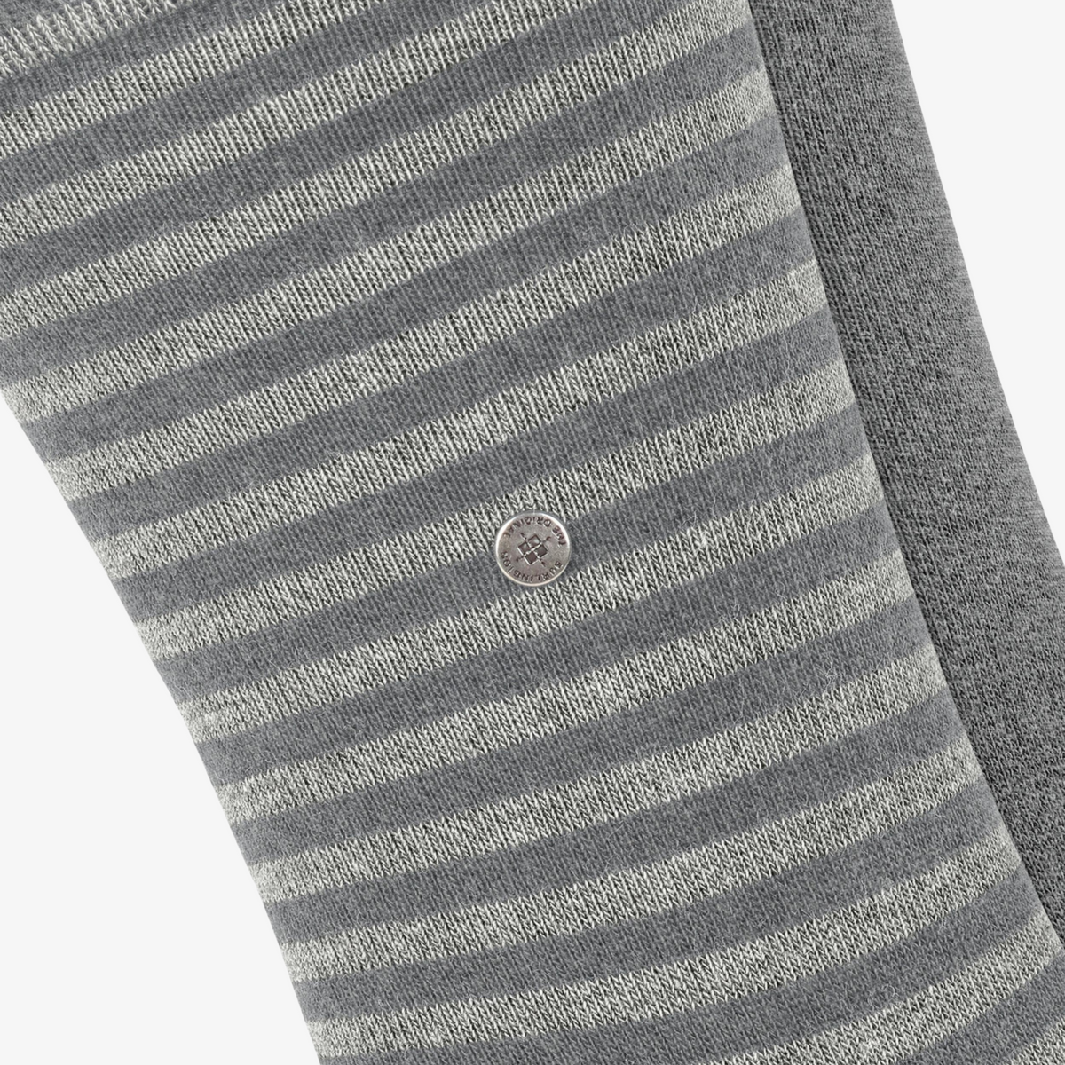 Burlington Everyday Stripe 2 Pack Socks - Light Grey