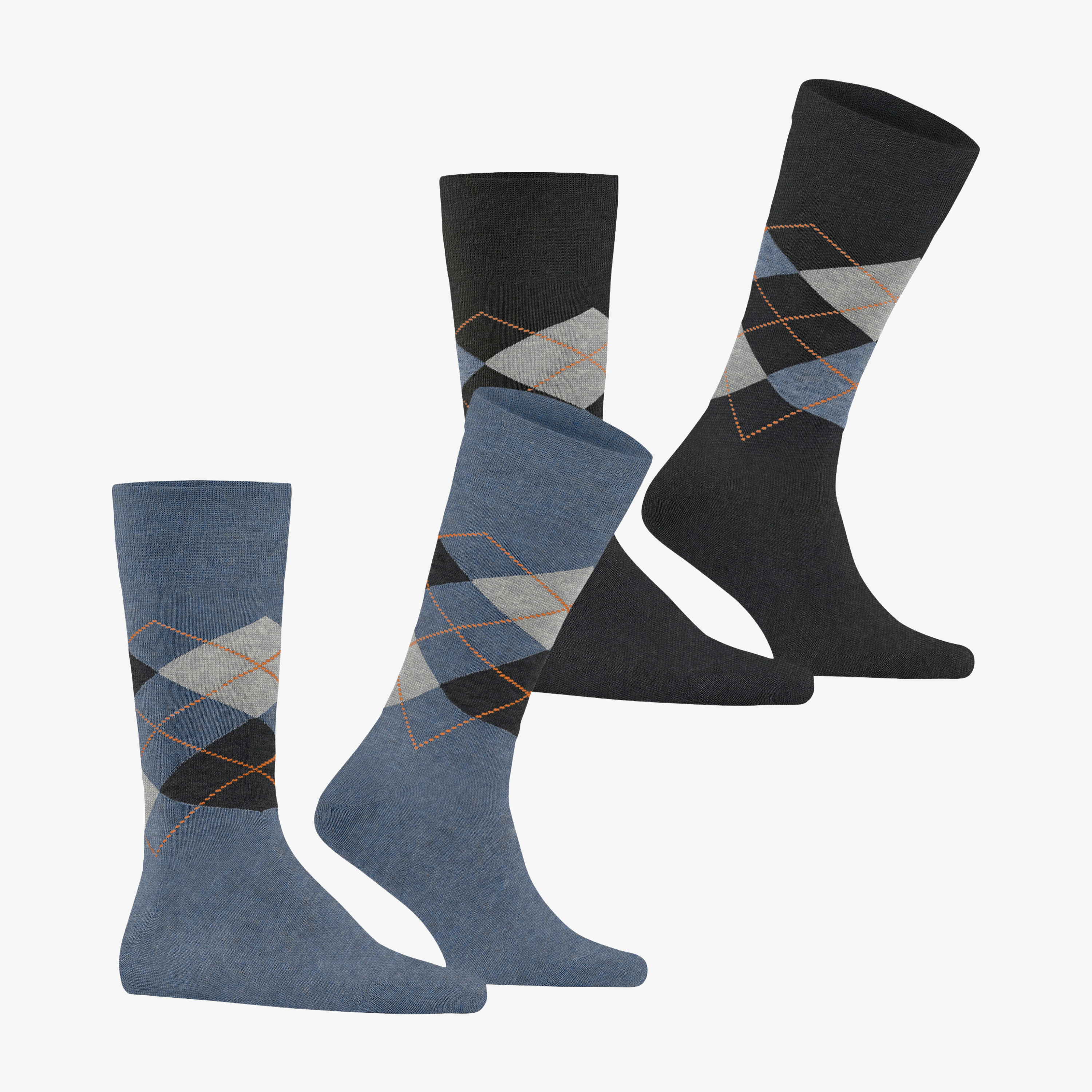 Burlington Everyday Argyle 2 Pack Socks - Blue